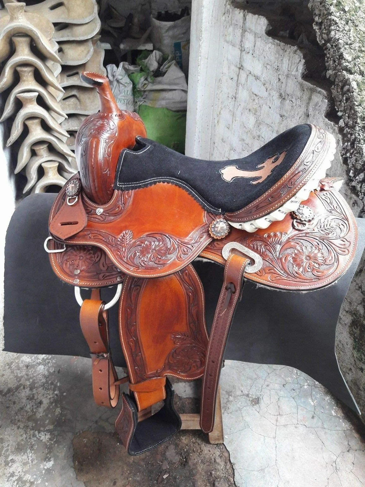 Equestrian Universe Western Sella Barrel Racing Style Giovani/Bambini Sella