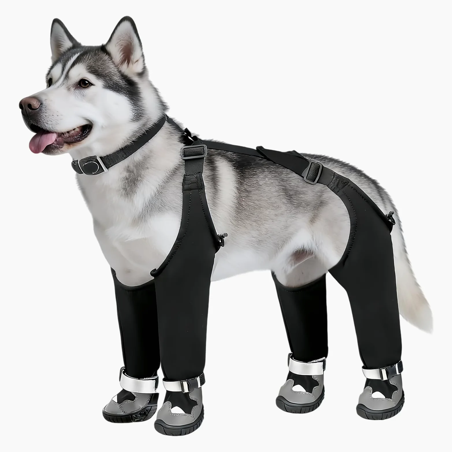 Scarpe per Cani Animali Antiscivolo Traspiranti Impermeabili | Scarpe Invernali da Cani Per Caccia, Passeggiate, Campeggio, Attività All'aperto, Uscite Quotidiane E