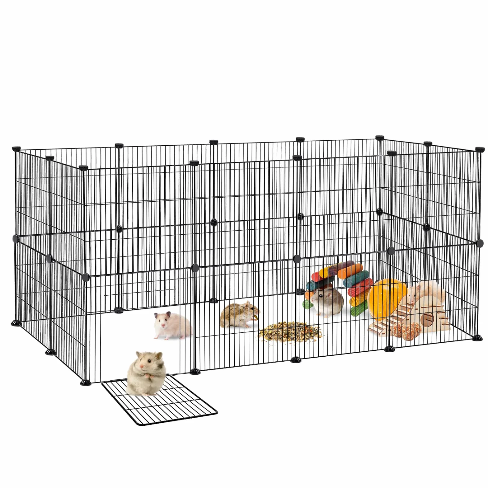 Recinzione per piccoli animali in rete metallica 142 x 75 x 72 cm