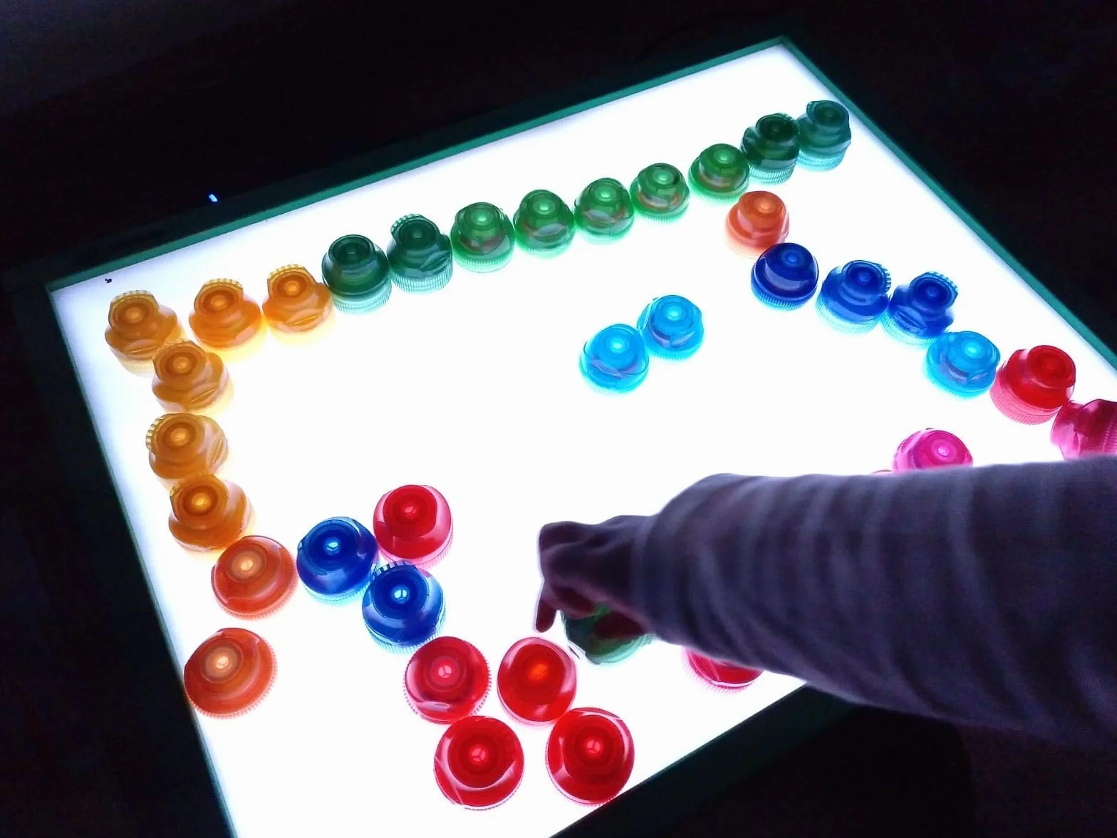 Mesa de Luz Montessori Personalizable Tavolo Luminoso con Manuale di attività Certificato CE Scatola Sensoriale per Bambini