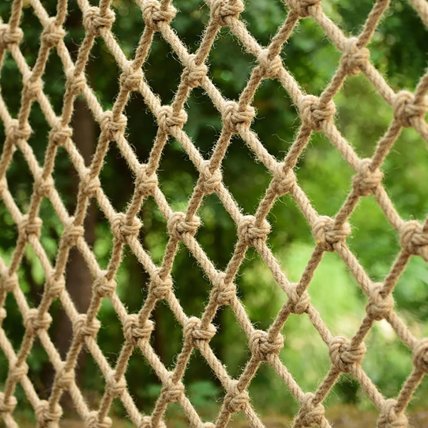 Rete Tessuta A Mano, Rete di Protezione in Corda di Canapa, Rete di Sicurezza per Parchi Giochi in Iuta Naturale con Varie Misure Disponibili(Size:1x3m)