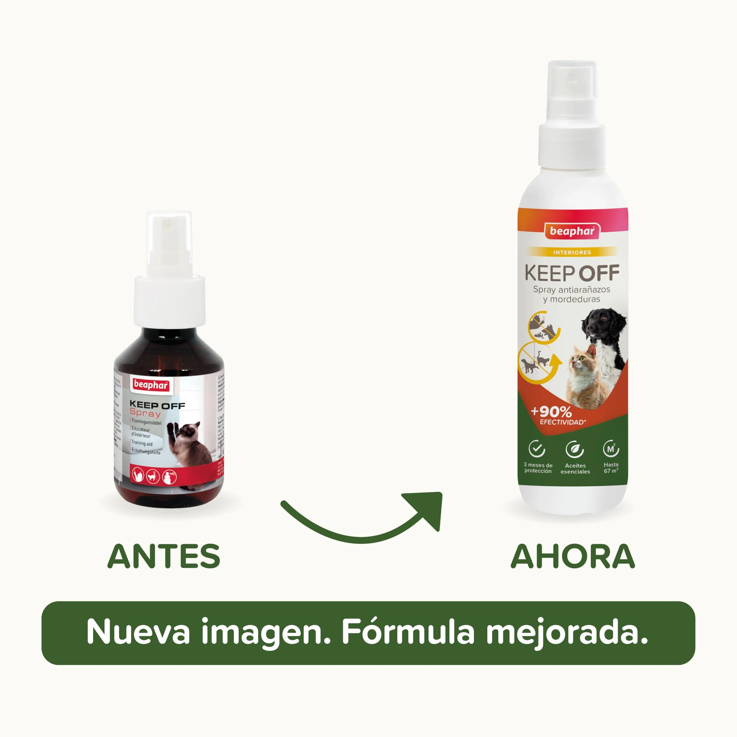 Beaphar Keep off - Spray Educatore Gatti e Cani - AntiGraffio - Antimuffa - Frena Le Cattive abitudini - Proteggi divani e mobili - Efficacia Repellente Immediata - con Oli Essenziali - 200 ml