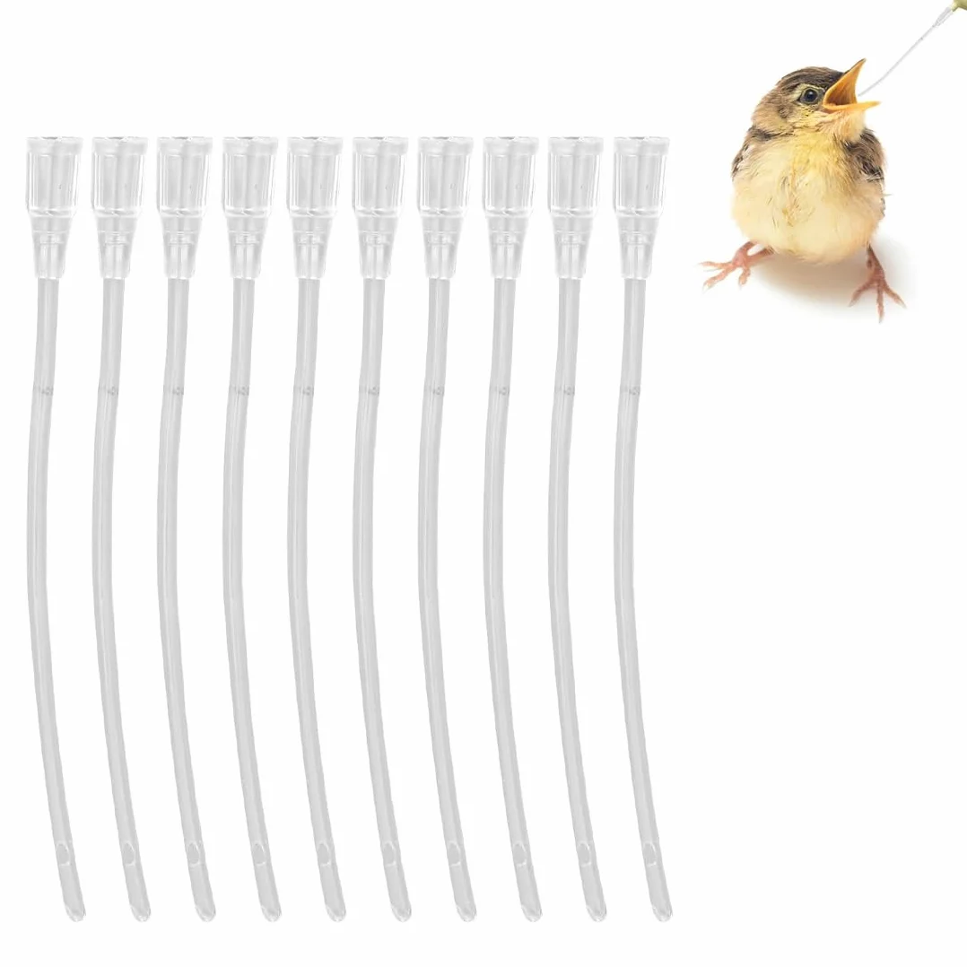 20 pezzi Alimentatore Pappagalli,Alimentatore Pappagalli Trasparente Uccelli Alimentazione Tubi Veloce Alimentazione Tubo per Bambino Pet Uccelli