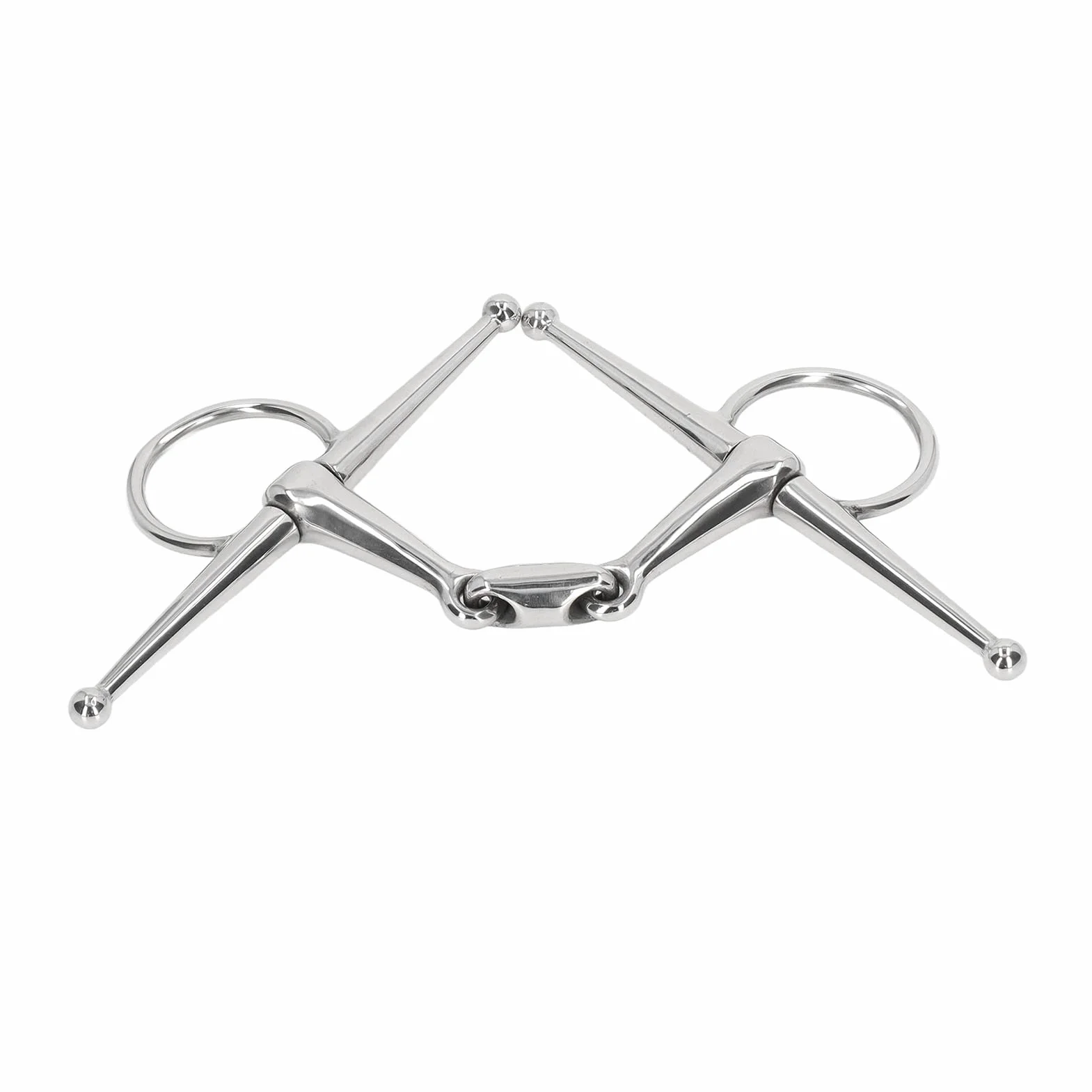 Bocchetta per cavalli in acciaio inossidabile da 135 mm per cavalli da allenamento e equitazione, premium, durevole, facile da controllare, design sicuro e amichevole, attrezzature per sport all'aria