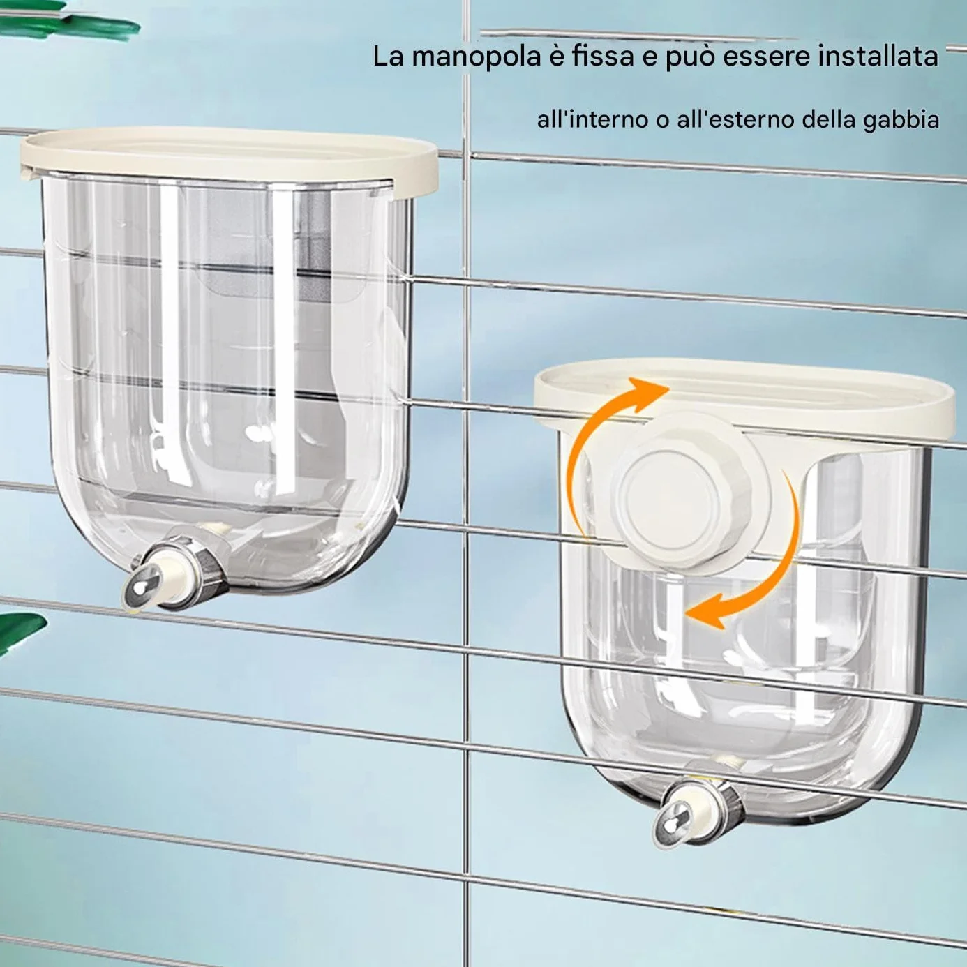 Abbeveratoio Per Parrocchetti - Beverino per Pappagallini - 330ml Tocco A Spillo Senza Gocciolamento Bevitore Da Montare Per Colibrì Pappagallini Fringuelli Pappagalli Canarini Cocorite