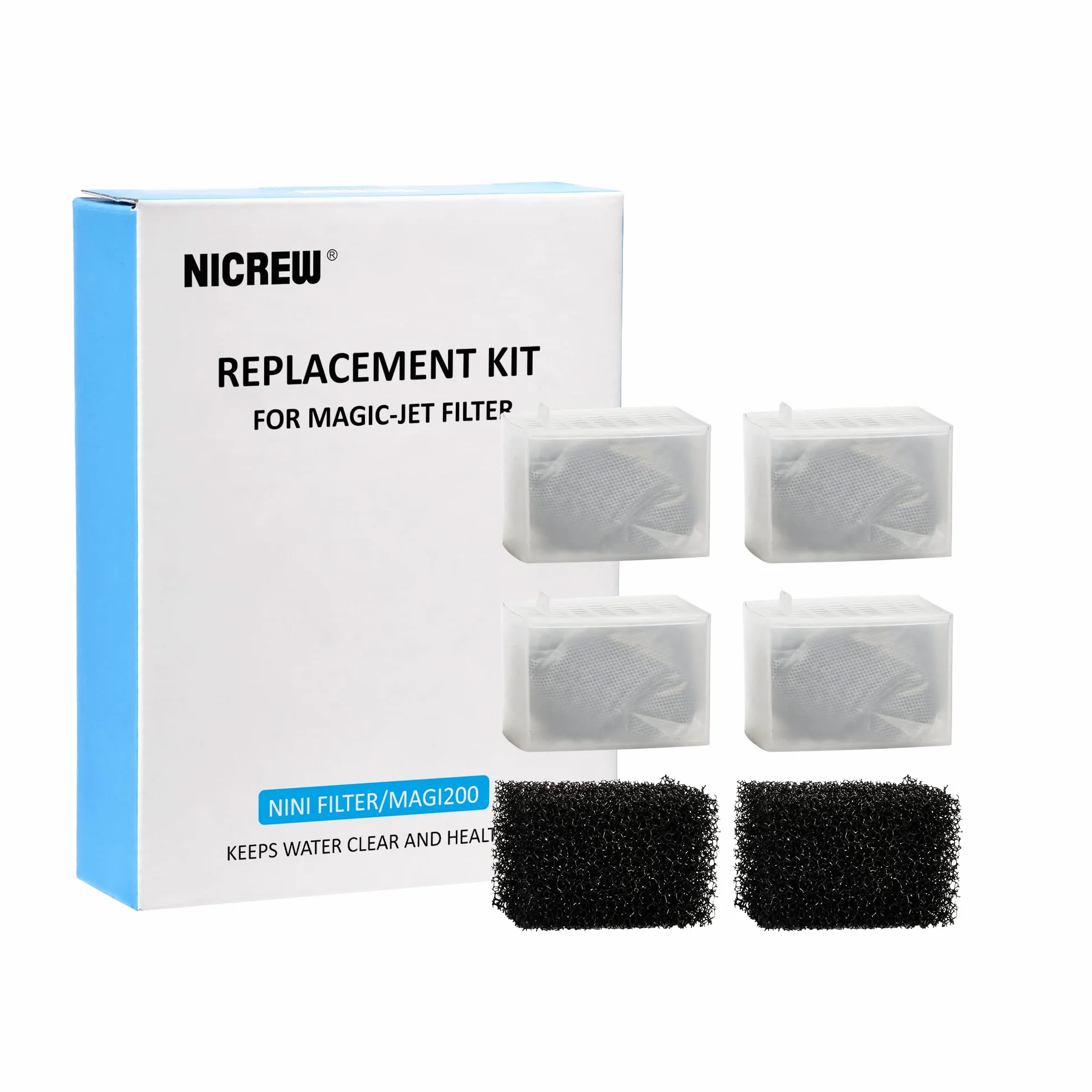 NICREW Filtro di Ricambio per Filtro Interno per Acquario 150L/H e 200L/H