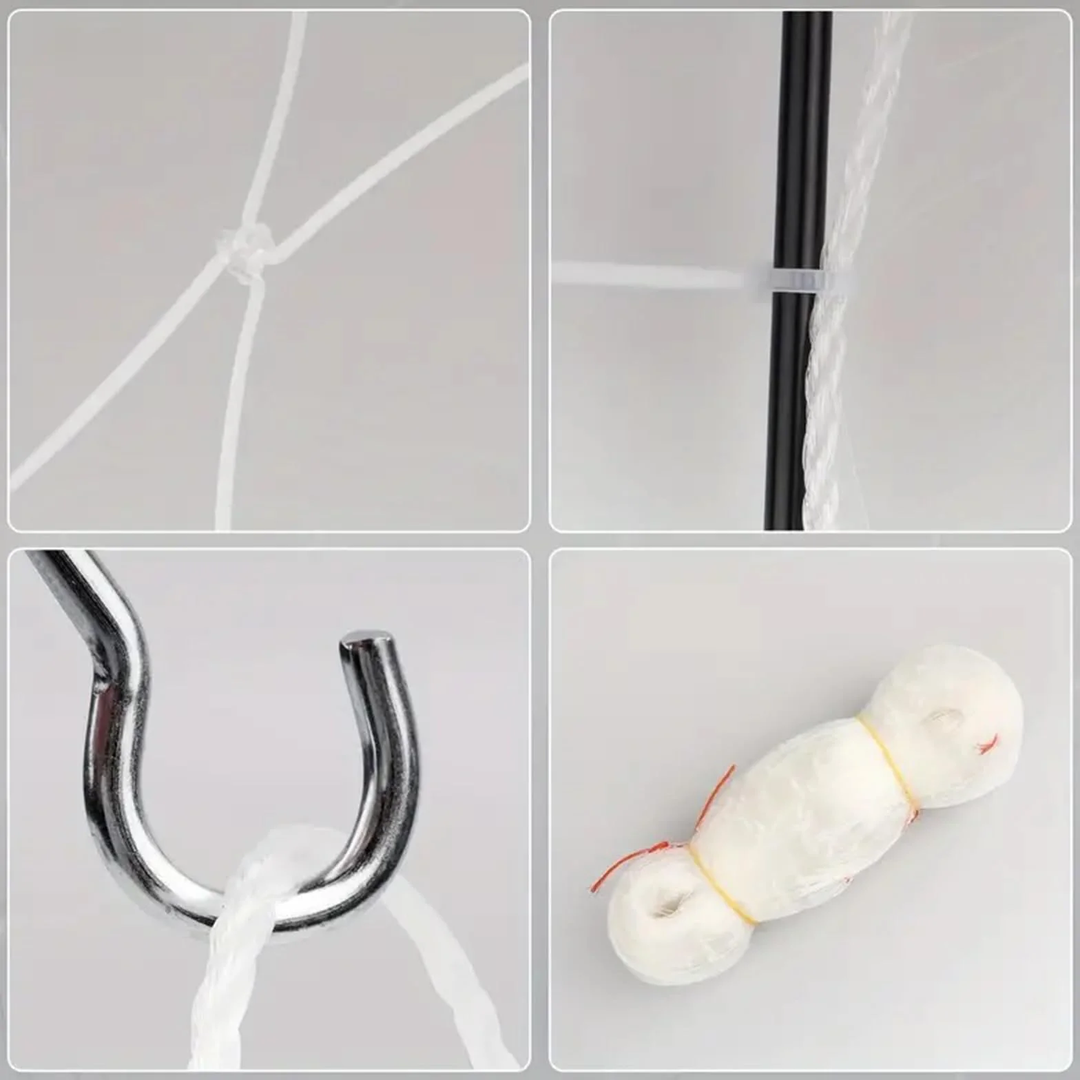 Rete Gatti, 4x3m Rete per Balcone Esterno, Rete Anti piccioni, con Rete Rinforzata - Installazione Senza Foratura, Resistente a Strappi/Morsi/Raggi UV - per Balconi Esterni, Scale, Finestre (6 x 3 m)