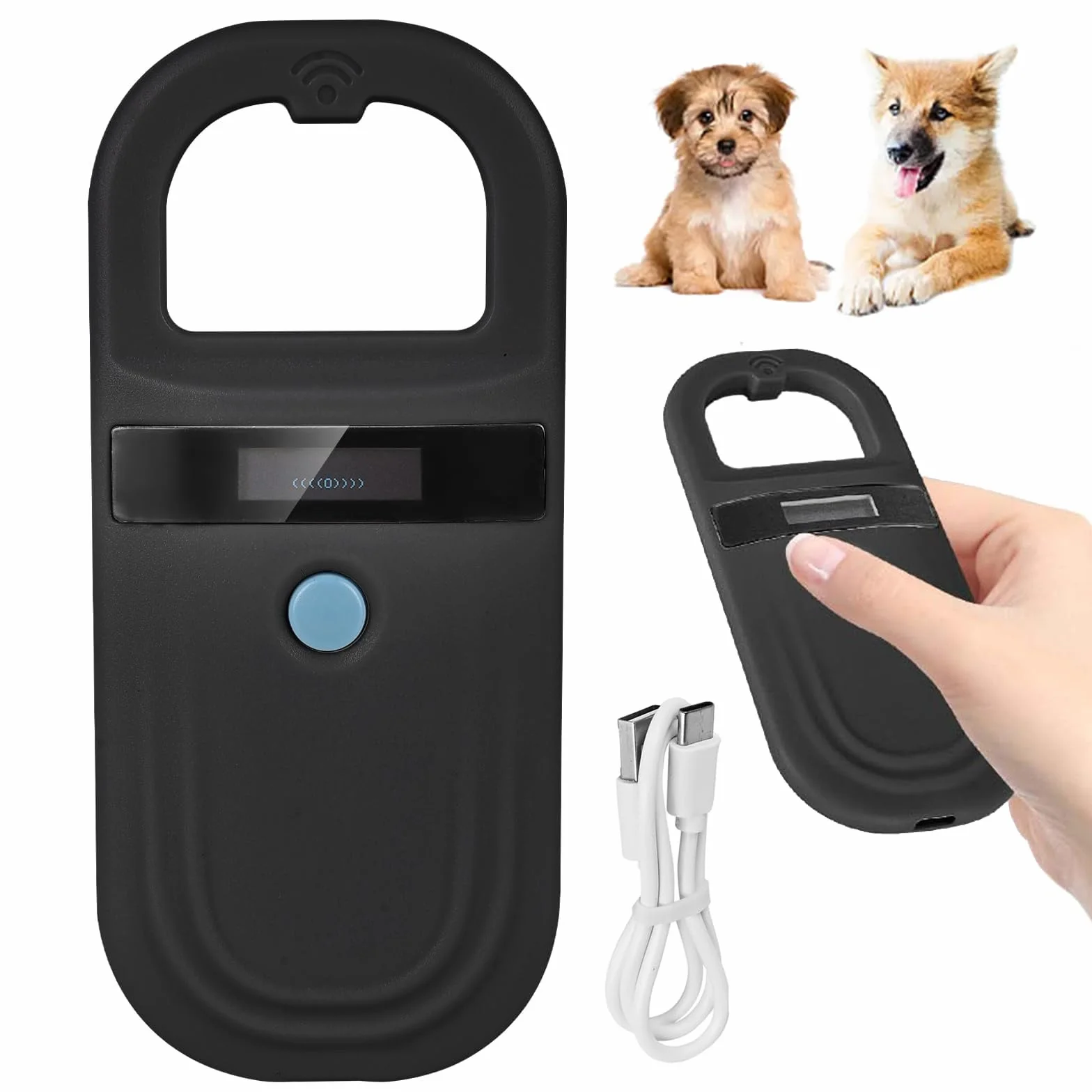 Lettore ID per animali domestici, lettore di chip per animali, scansione microchip per animali domestici, lettore di microchip RFID 134,2 kHz 125 kHz, legge chip per animali domestici in FDX-B