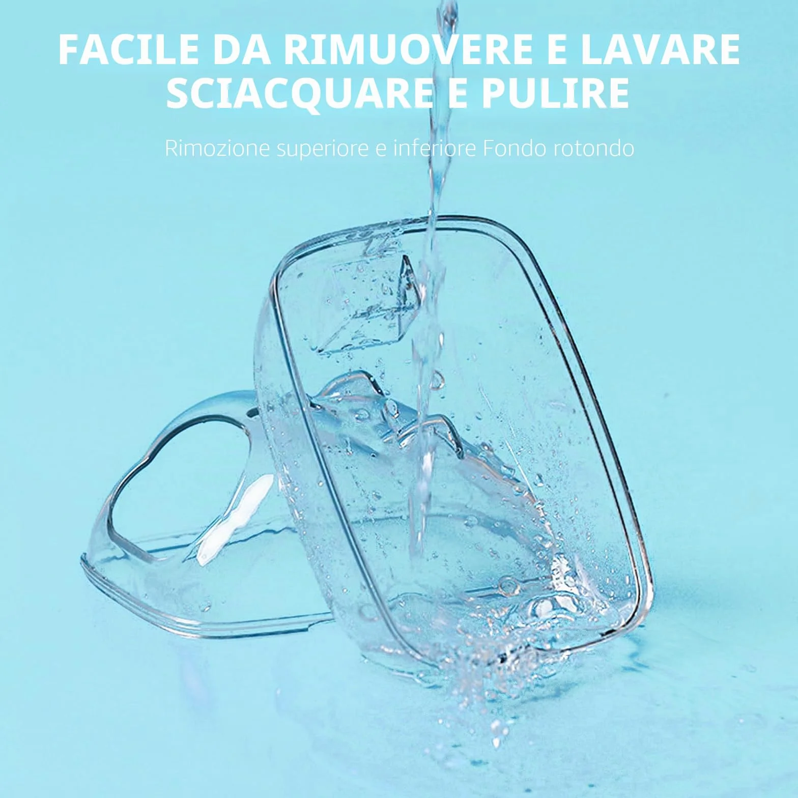 Scatola da bagno di sabbia per criceto trasparente – Casa da bagno smontabile antipolvere per roditori – fornita con 2 pale