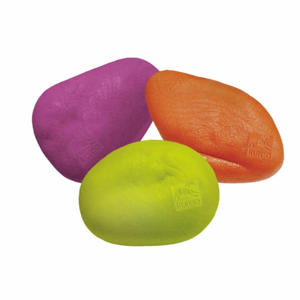 Kurgo - Gioco da Riporto per Cani adatto al Gioco in Acqua, con Struttura Resistente, Elementi Galleggianti, Colori Vivaci e Materiale Non Tossico - Confezione da 3