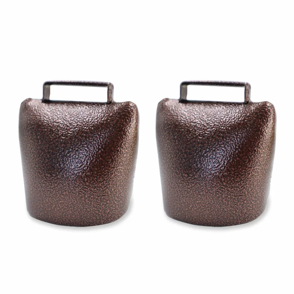 2 campane in ferro grandi dimensioni 7,5 x 5,5 x 9,5 cm, campane in ferro per mucca, cavallo, animali da fattoria, campane per porta, accessori antifurto