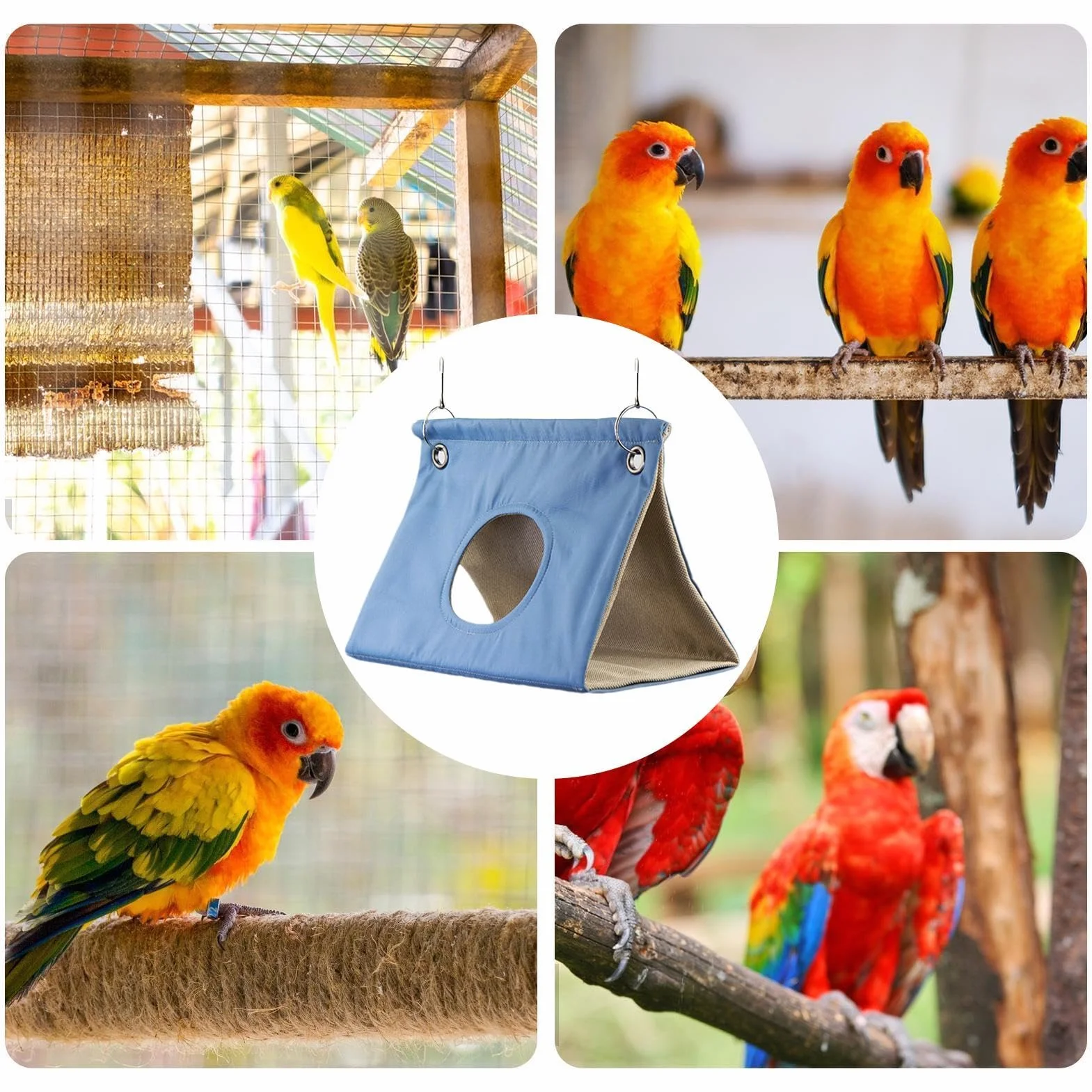Generico Letto per Uccelli, Letto per pappagalli - per Uccelli Amaca Budgies,Comodo per Amaca per pappagalli Morbido e Traspirante per calopsitta, pappagallino Ondulato, cacatua, Pappagallo