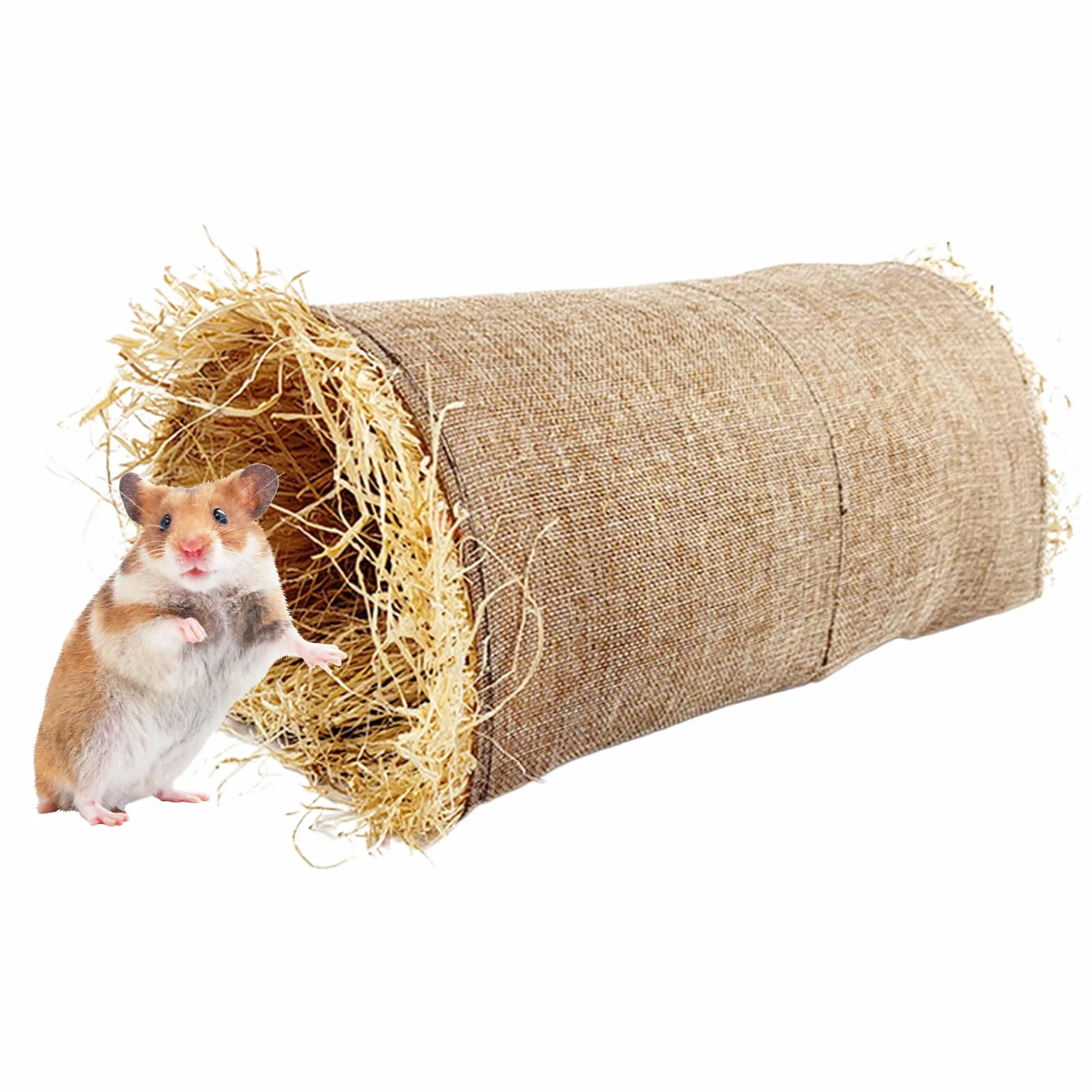 Rifugio per Conigli | Giocattolo Tunnel Naturale Sicuro - Tunnel di Gioco Intrecciato e Cuccia Accogliente per Animali Domestici in Casa e all'Aperto