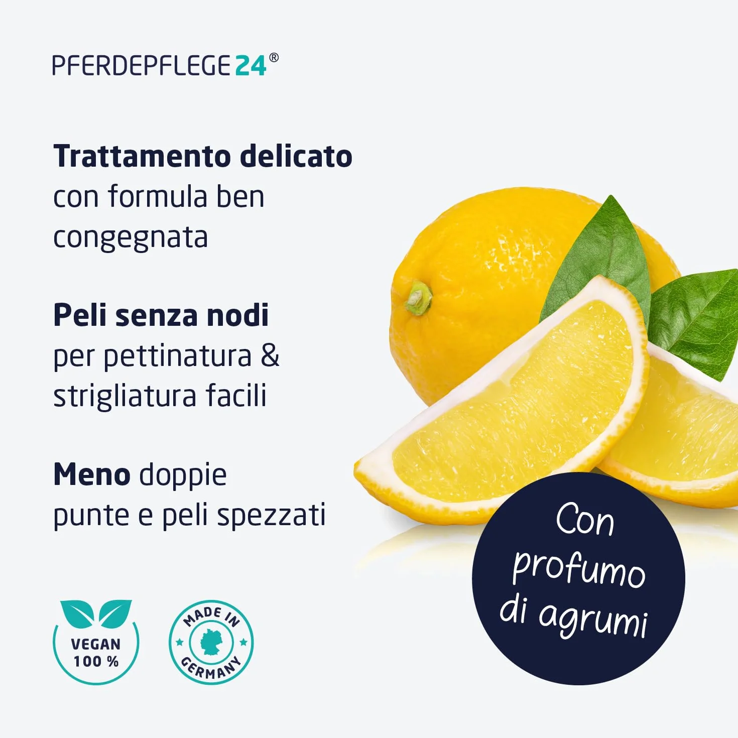 PFERDEPFLEGE24 Lo Spray per Coda & Criniera del cavallo in 0,5l, 1l, 2,5l & 5l - Lucentezza splendente, pettinabilità facile & cura delicata - Accessori & trattamenti per il cavallo