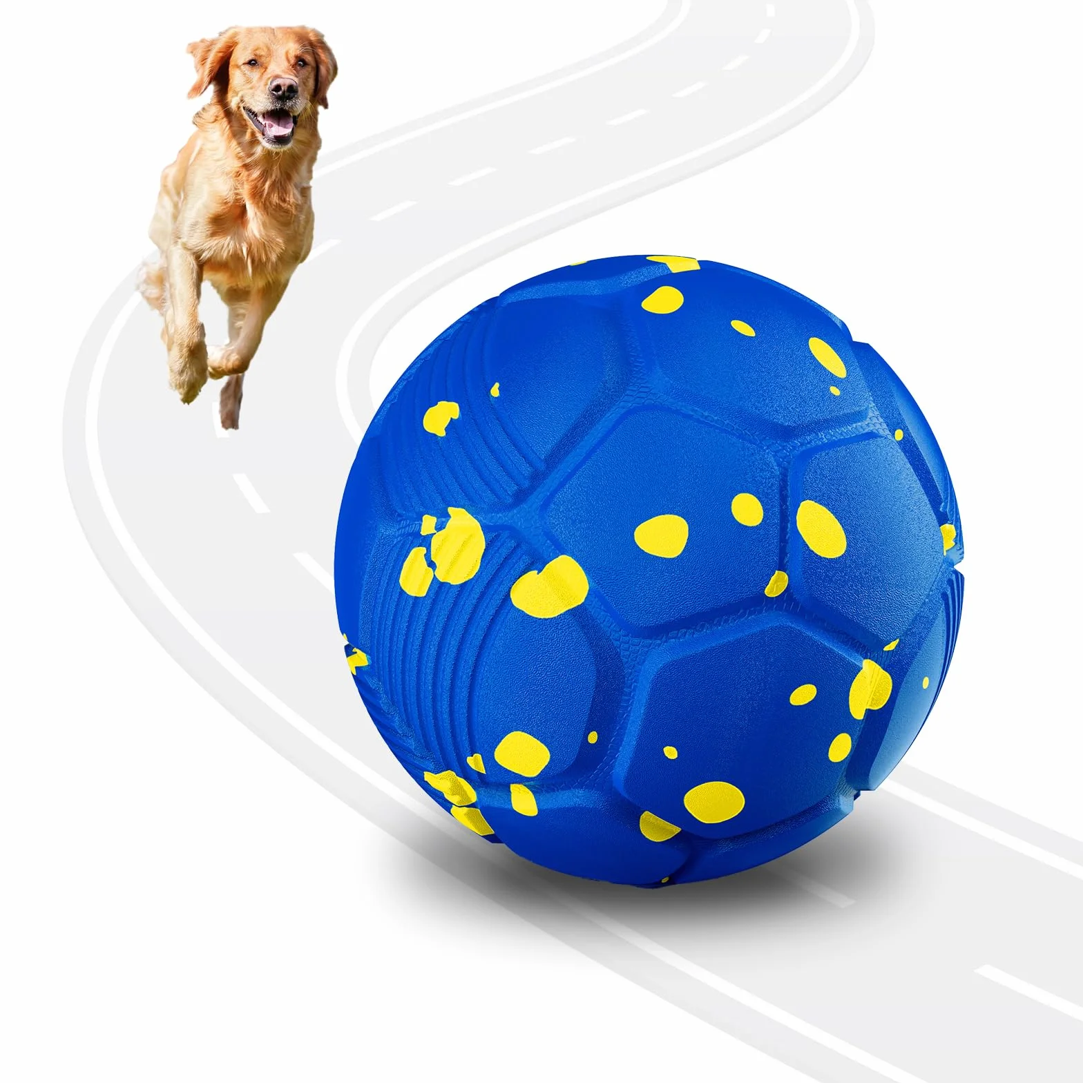 Pallina Interattiva per Cani, Giochi per Cani Che Si Muove da Sola, Palla Gioco Cane Interattivi Intelligenti, Dog Ball con 3 Modalità, Palla Rimbalzante per Cane di Taglia Grande e Media (Blu)