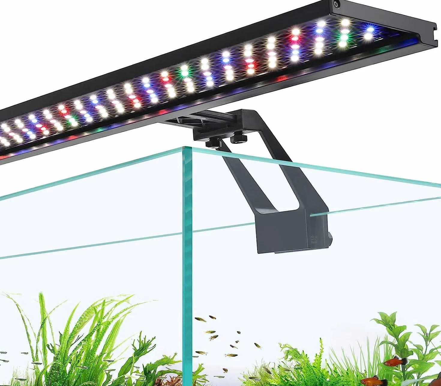 hygger Clip on Illuminazione per Acquario, Luce Led 18W Spettro Completo, Timer Regolabile con 9 Colori