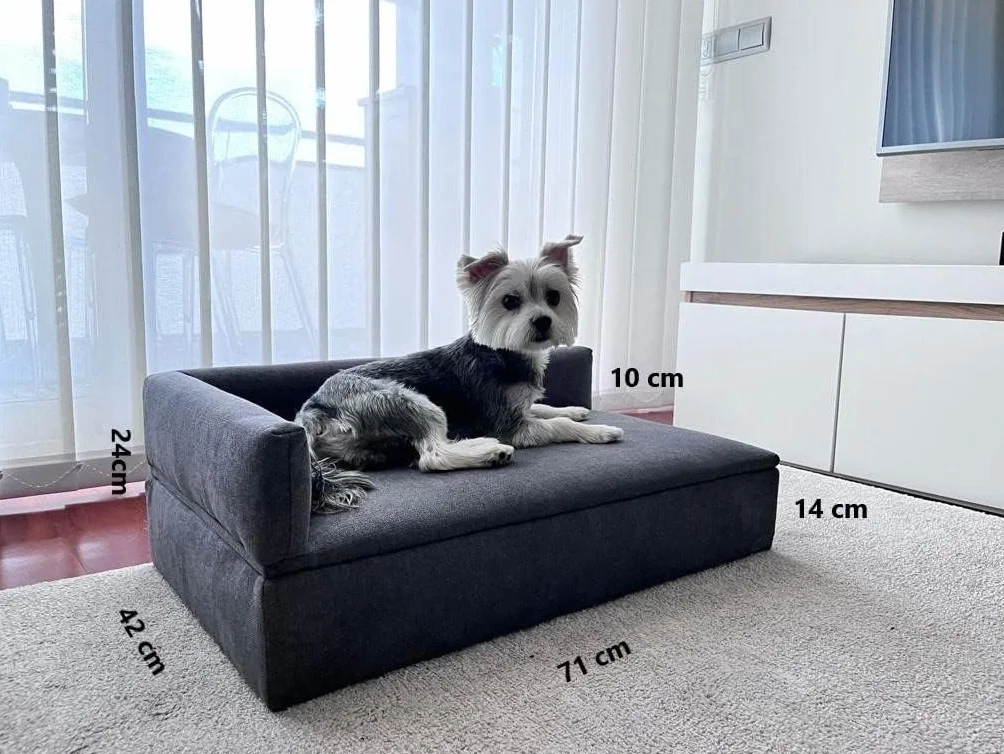 Skraut Home - Divano Letto Duque con Canapé | Animali Domestici, Cani o Gatti | Tessuto Speciale e Resistente | Comodo Schienale e Base Imbottita | 71 x 42 x 24 cm | Cani di Piccola o Media Taglia