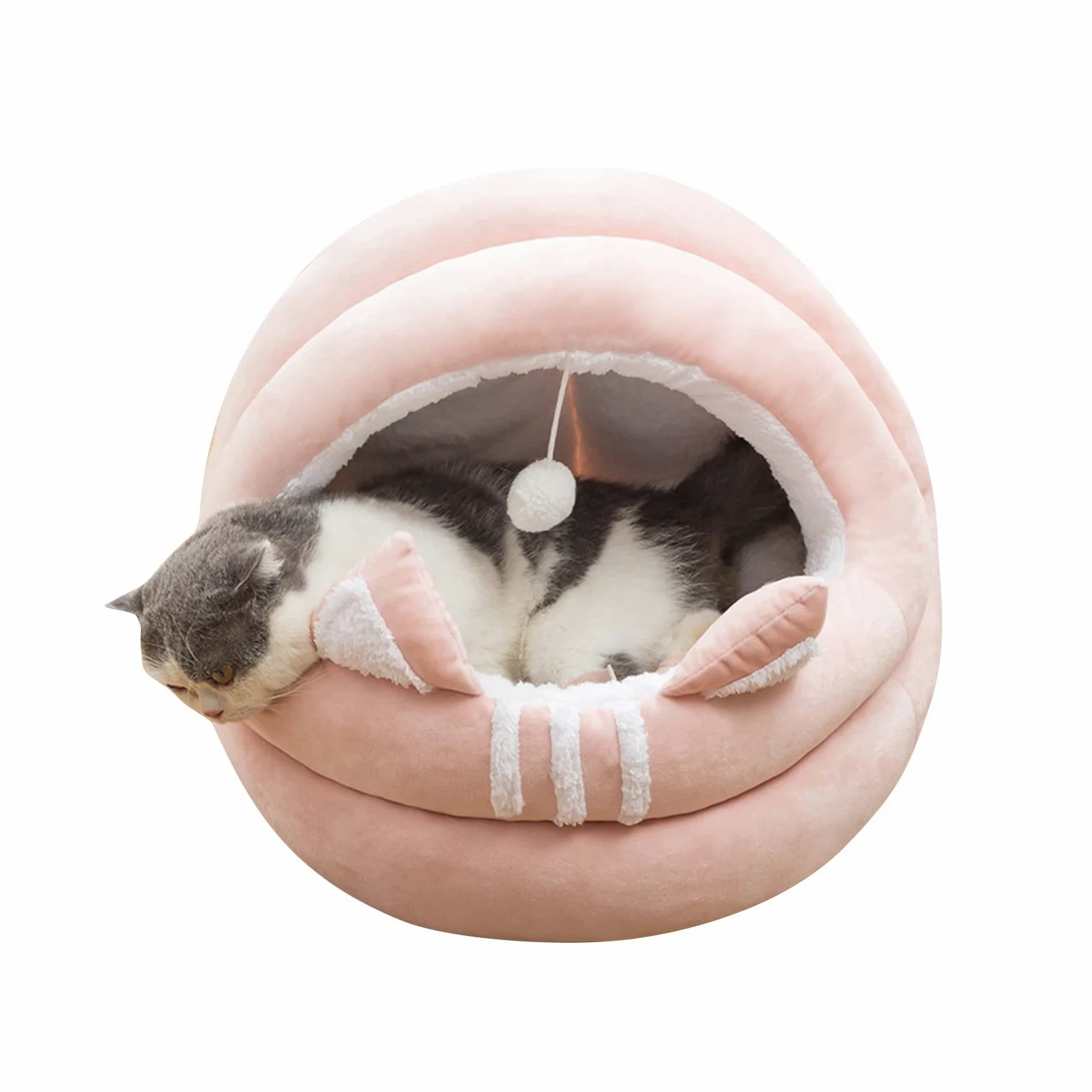 PETCUTE Cuccia per Gatti,Letto per Cani,Caldo Morbido Peluche Cuccia Gatto Cane per Grande Media Piccola Cani e Gatti,Lavabile Cuscino Letto di Gatto con Fondo Antiscivolo