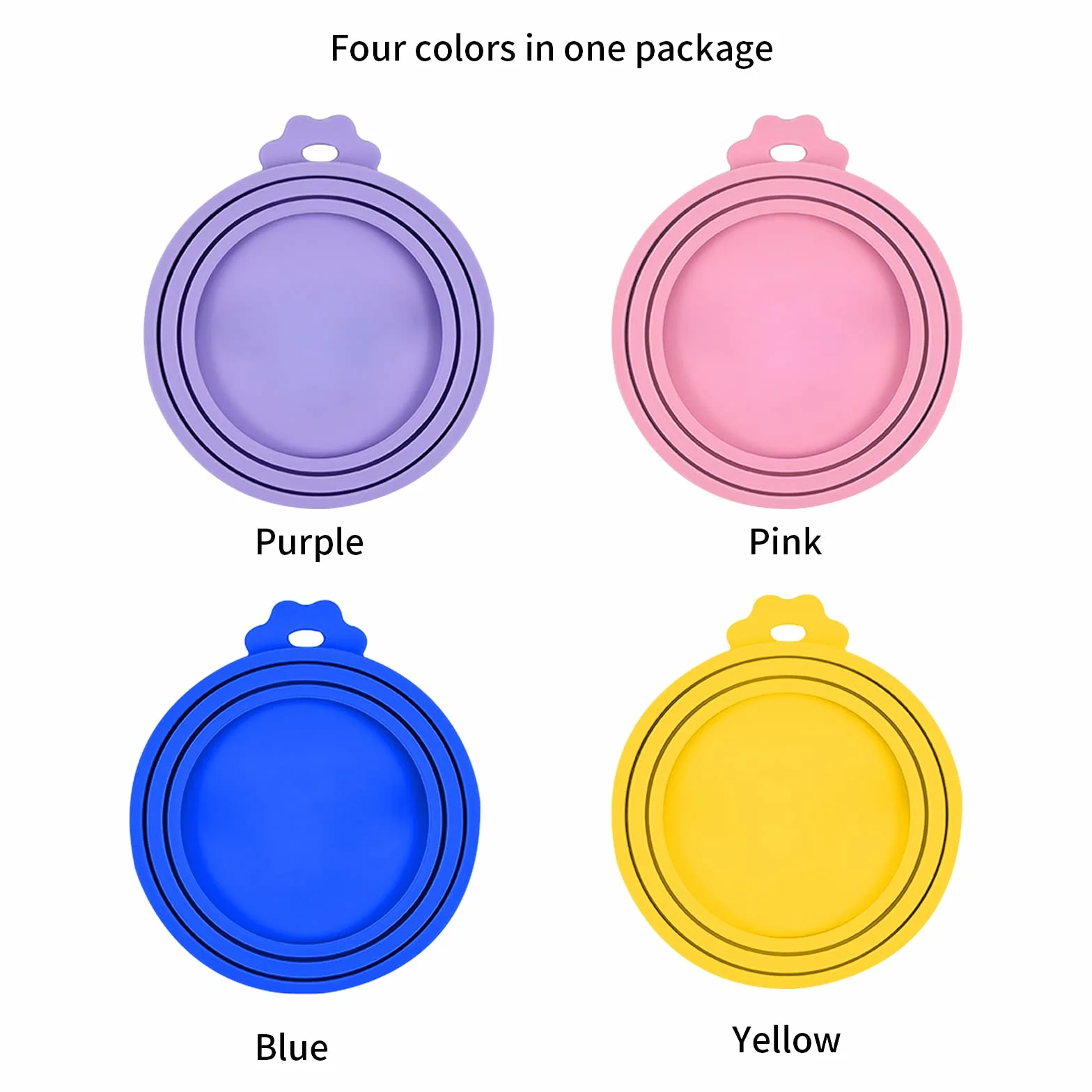 Dokeno 4 Pezzi Coperture in Silicone per Lattine di Cibo 3 in 1 Tappi per Lattine per Animali per Cani Gatti Coperchi Universali in Silicone per Scatolette di Cibo per Animali