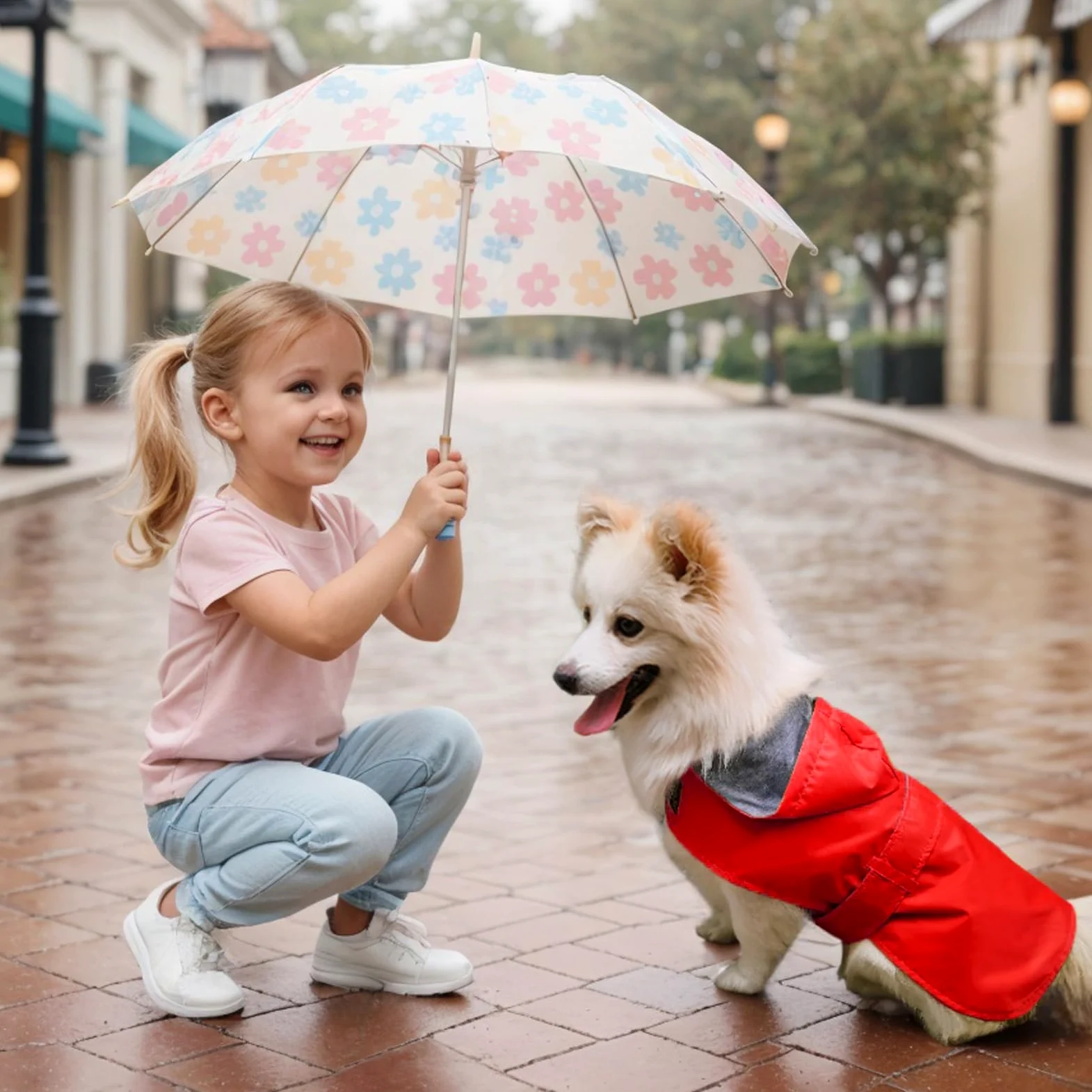 CNBEAU Impermeabile per cani, impermeabile per animali domestici, impermeabile, con cappuccio, con foro traspirante impermeabile, rosso, M