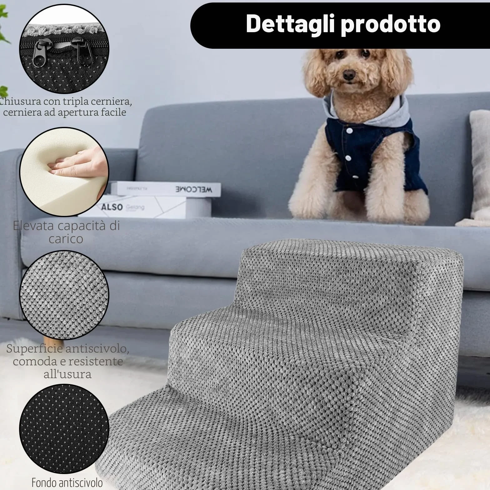 Scaletta Per Cani Rampa Per Cani,Scala Per Scaletta Per Di Piccola Taglia Scala Per Letto Gradini Per Cane Letto Scalini Per Salire Sul