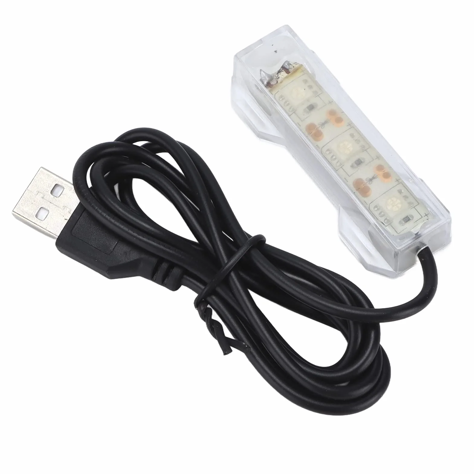 Tnfeeon Luce per Acquario, Ricarica USB Mini Luce per Acquario in Plastica Ad Alta Luminosità Luce a LED Colorata per Piante Acquatiche di Corallo e Allevamento di Pesci