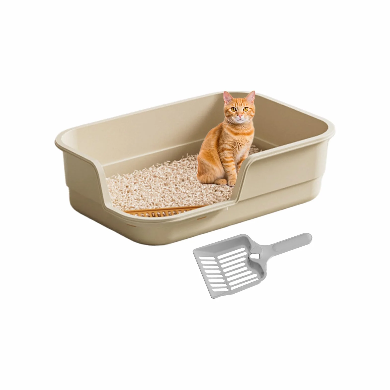 Lettiera Per Gatti - Semi-Chiusa Facile Da Pulire Con - Grande Lettiera Con Protezione Dagli Schizzi - Per Controllo Odori Gattini Anziani Dormitorio Appartamento Casa Hotel Fattoria Balcone