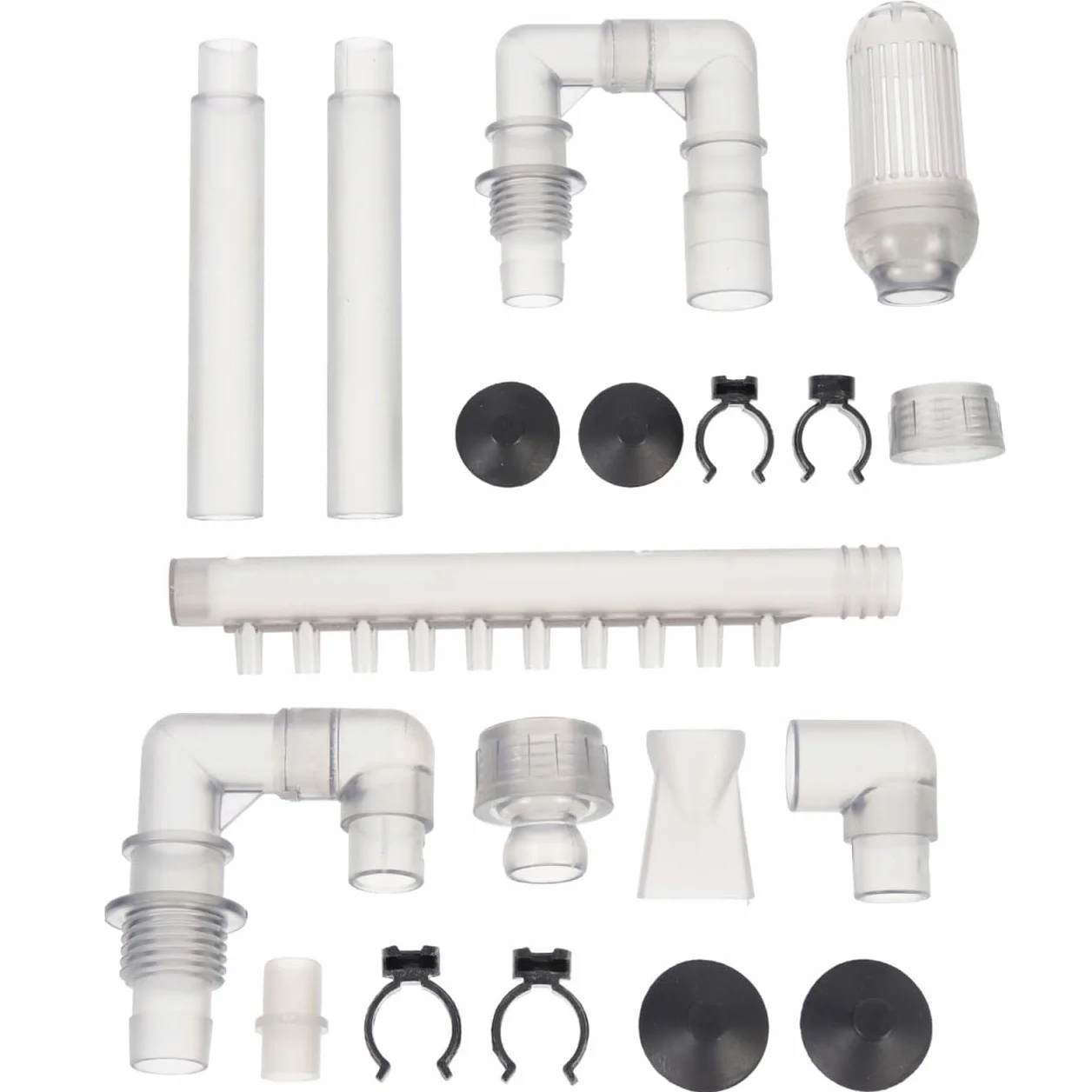 FOMIYES Kit Tubi Filtro Acquario Esterno - Raccordi per Tubi Acquario con Ugello di Uscita E Aspirazione Regolabile per Serbatoio di Pesce, Compatibile con Tubo 12/16 Mm
