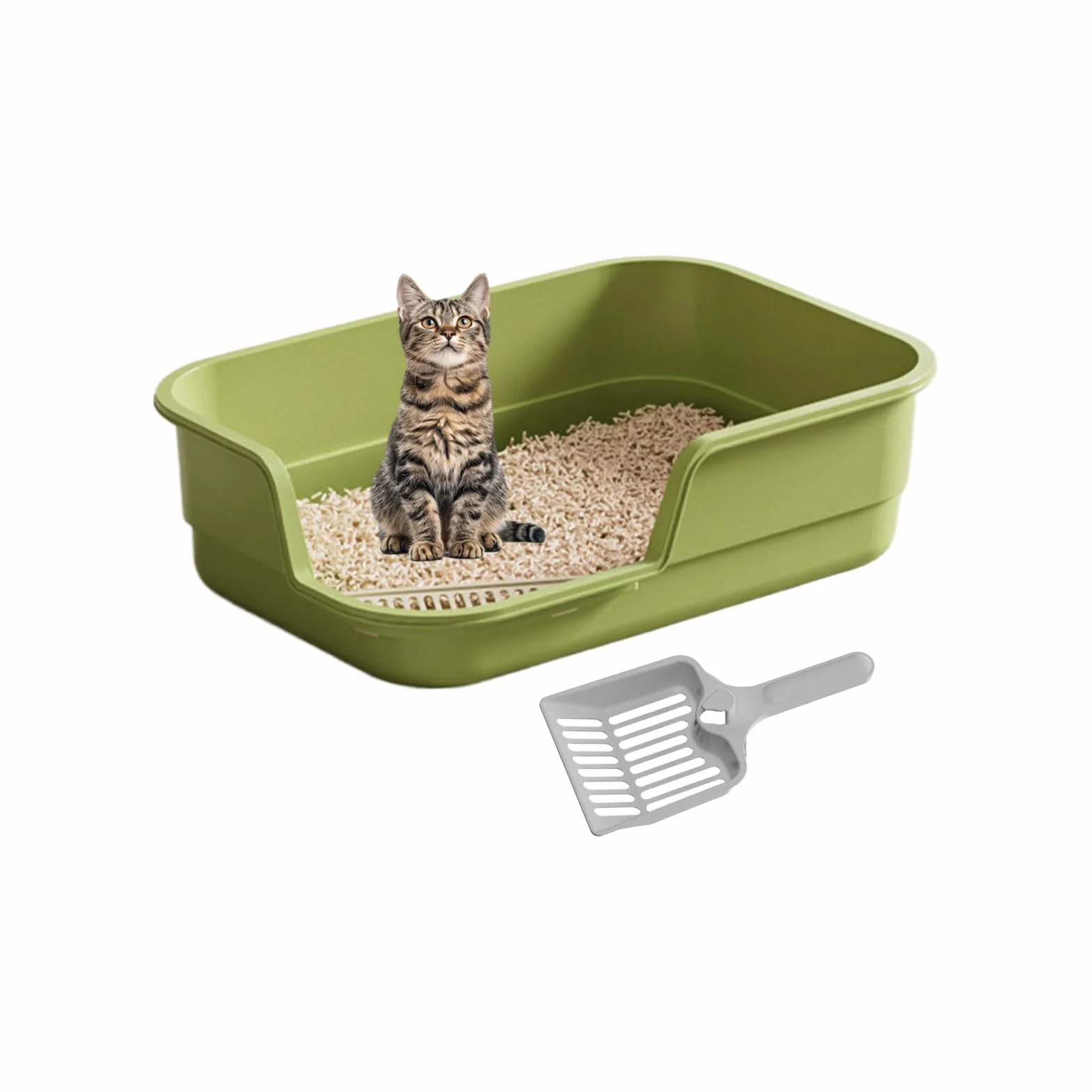 Grande Lettiera Per Gatti,Semi-Chiusa Con Bordi Alti E | Lettiera Con Bordi Alti Per Gatti | Per Interni Gattini Animali Anziani Casa Ufficio Appartamento Hotel Soggiorno Balcone