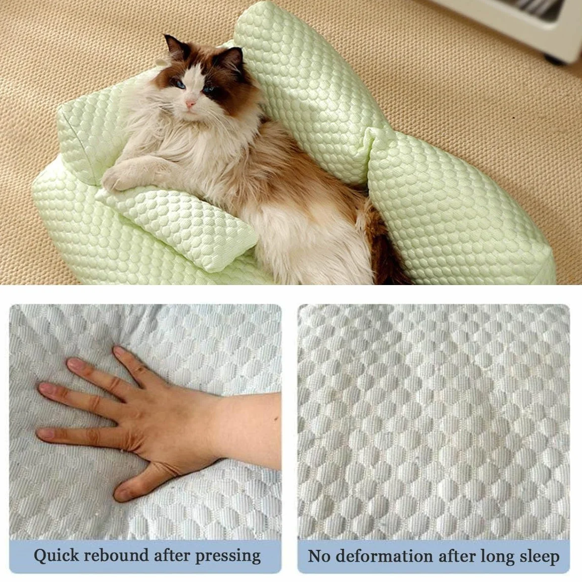 Divano letto for cani lavabile e traspirante, lettino for animali domestici rinfrescante in seta di ghiaccio, divano letto estivo in seta di ghiaccio fresco for animali domestici, lettino for animali