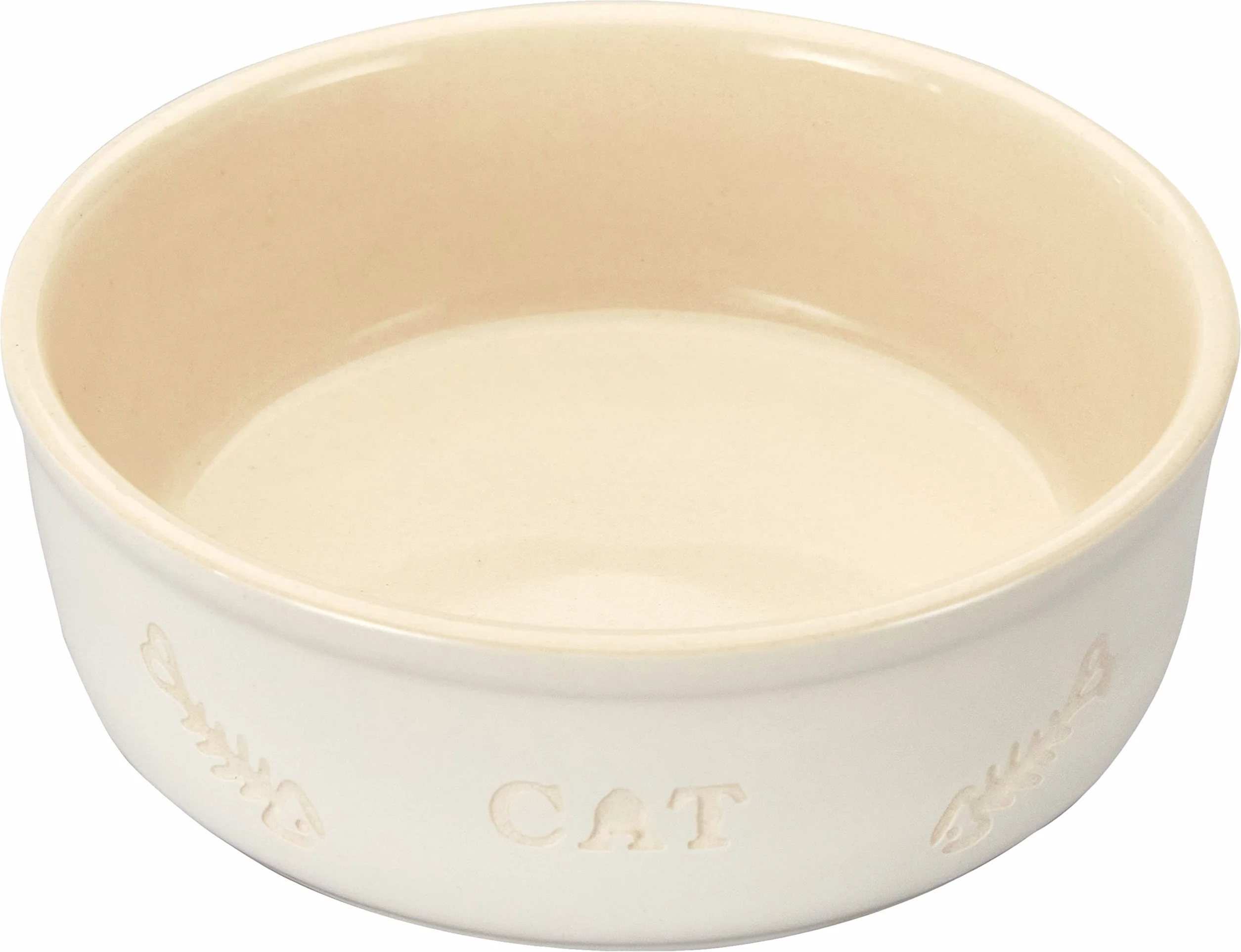 Nobby Ciotola in Ceramica per Gatti Bianco/Beige Ø 13,5 x 5 cm 0,25 l