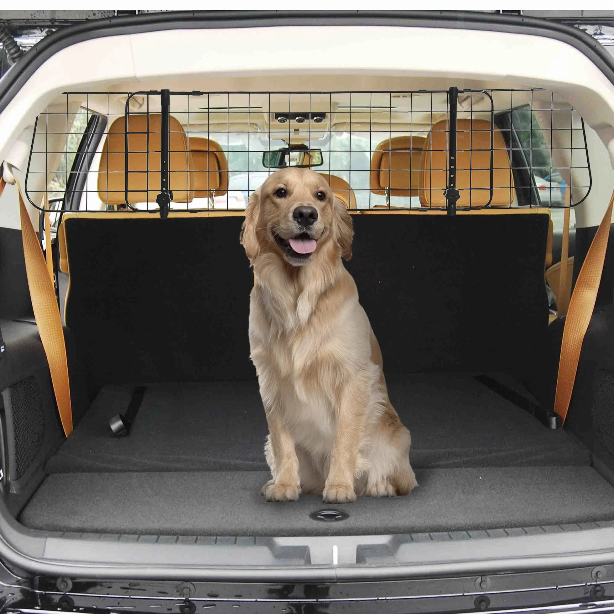 PawHut Barriera Divisore per Cani Universale per Poggiatesta Macchina Facile da Installare Regolabile 91-152cm