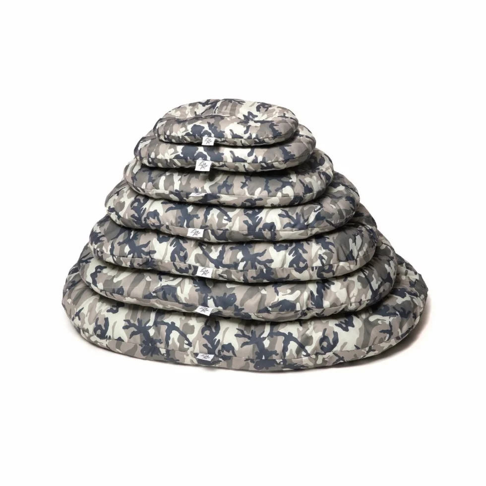 CUSCINO NETTUNO FANTASIA CAMOUFLAGE - Comodo cuscino per cani o gatti, in più dimensioni (50x35 cm, Camouflage Grigio)