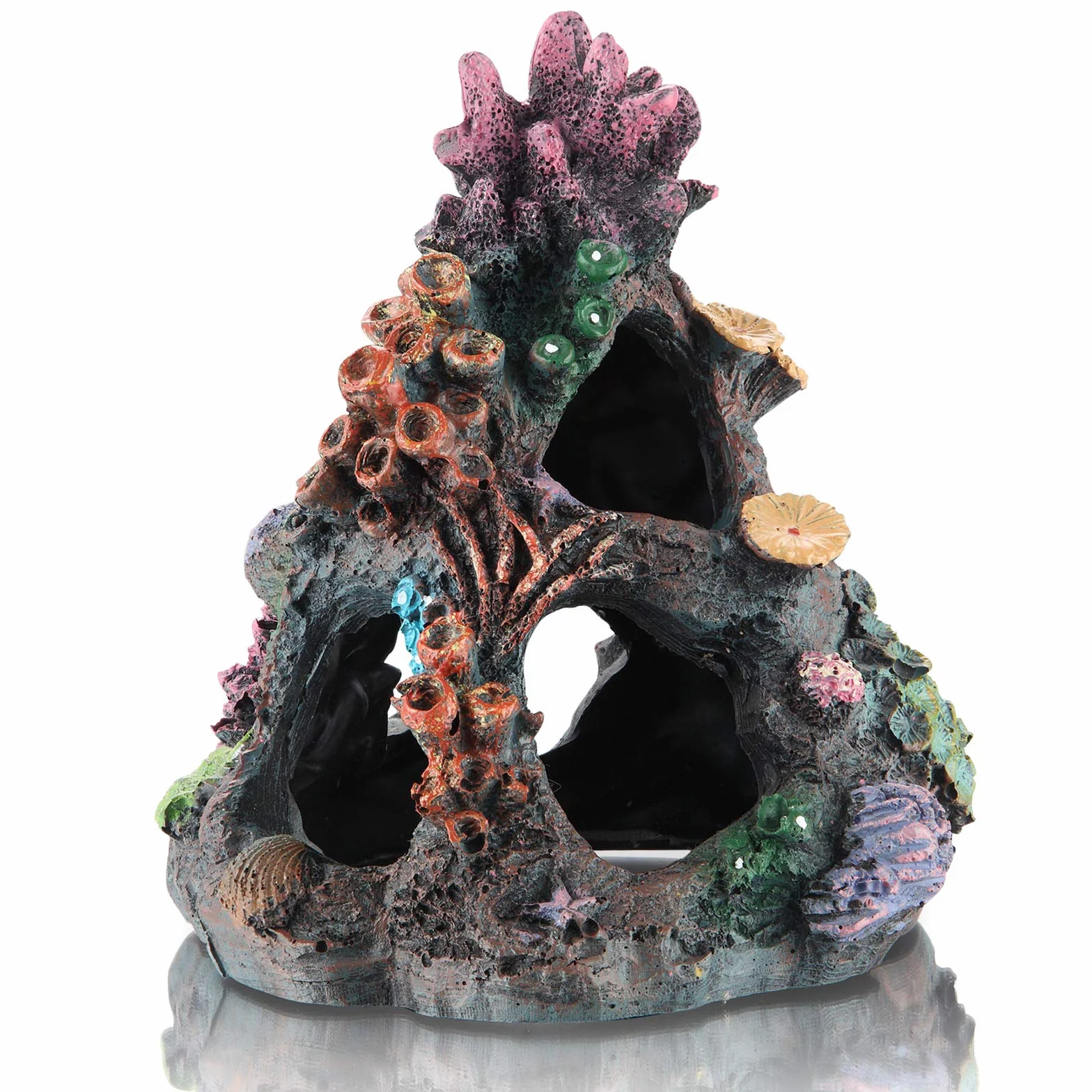 Decorazione per acquario con corallo, roccia, montagna, caverna per pesci Betta