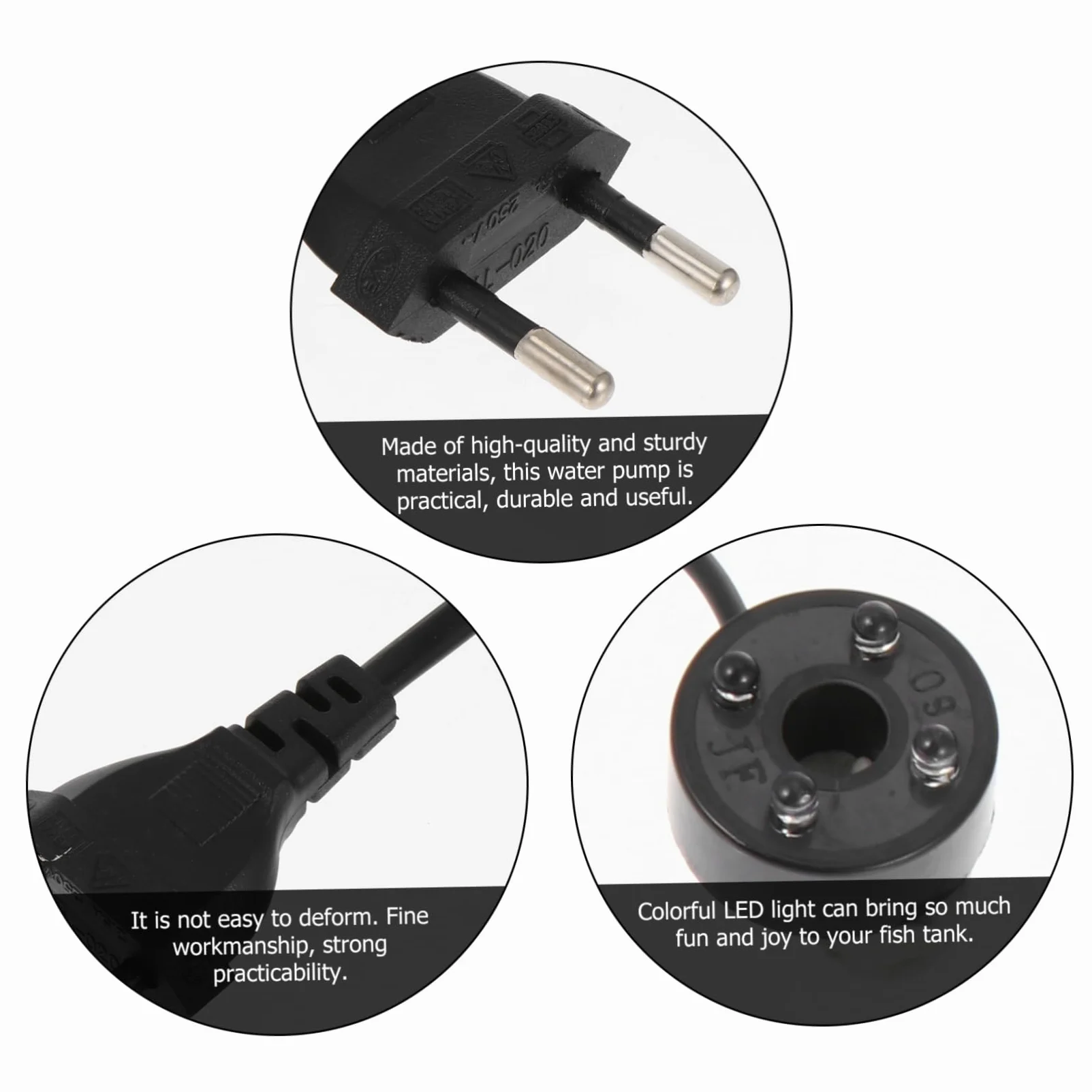 ERINGOGO 2 Pezzi Pompa Submersibile Silenziosa Regolabile e Illuminazione LED per Acquari e Fontane Decorative
