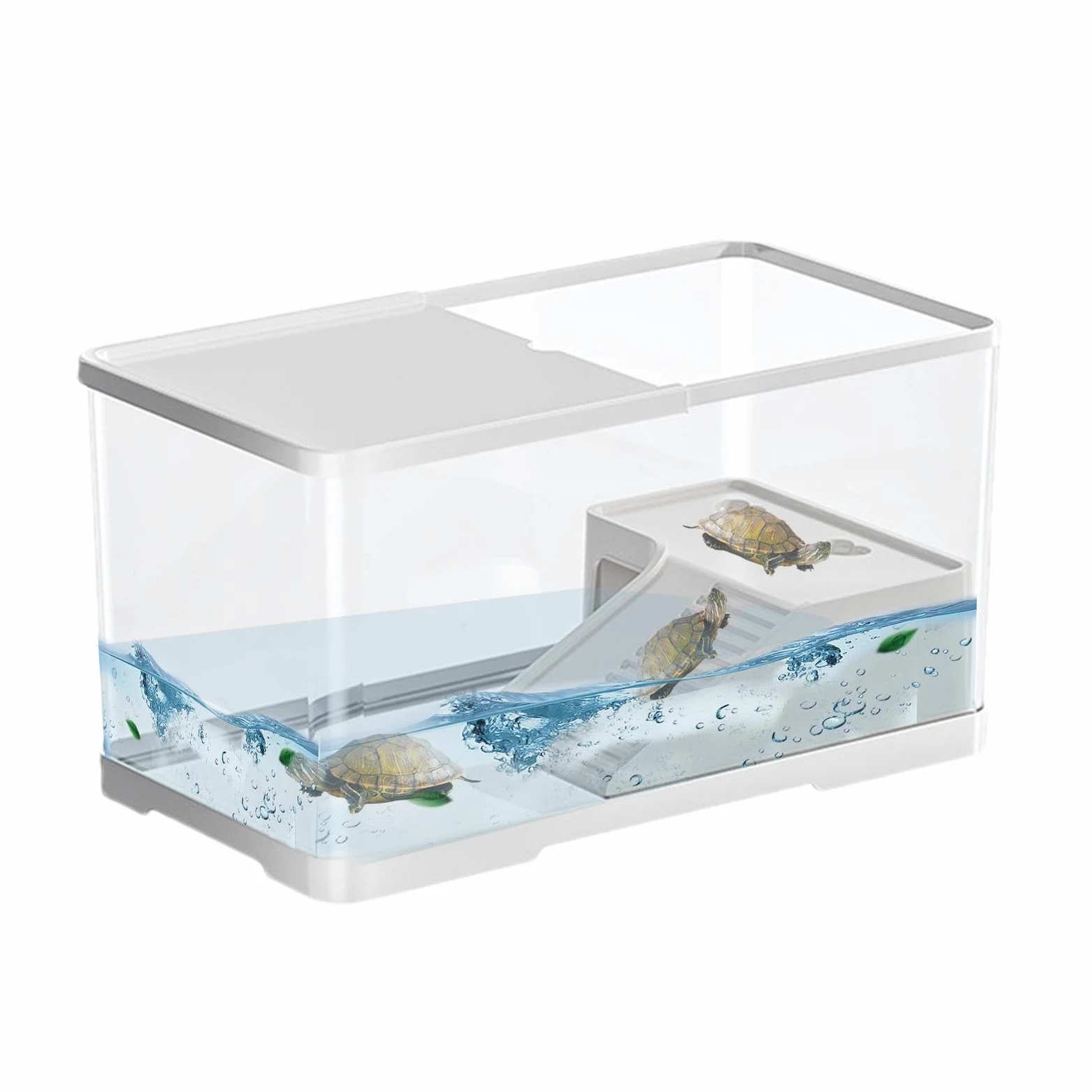 Acquario per Tartarughe Terrario Rettili Con Zona Basking | Vasca Per Rettili, Tartarughe Acquatiche, Piccoli Anfibi E Animali Acquatici