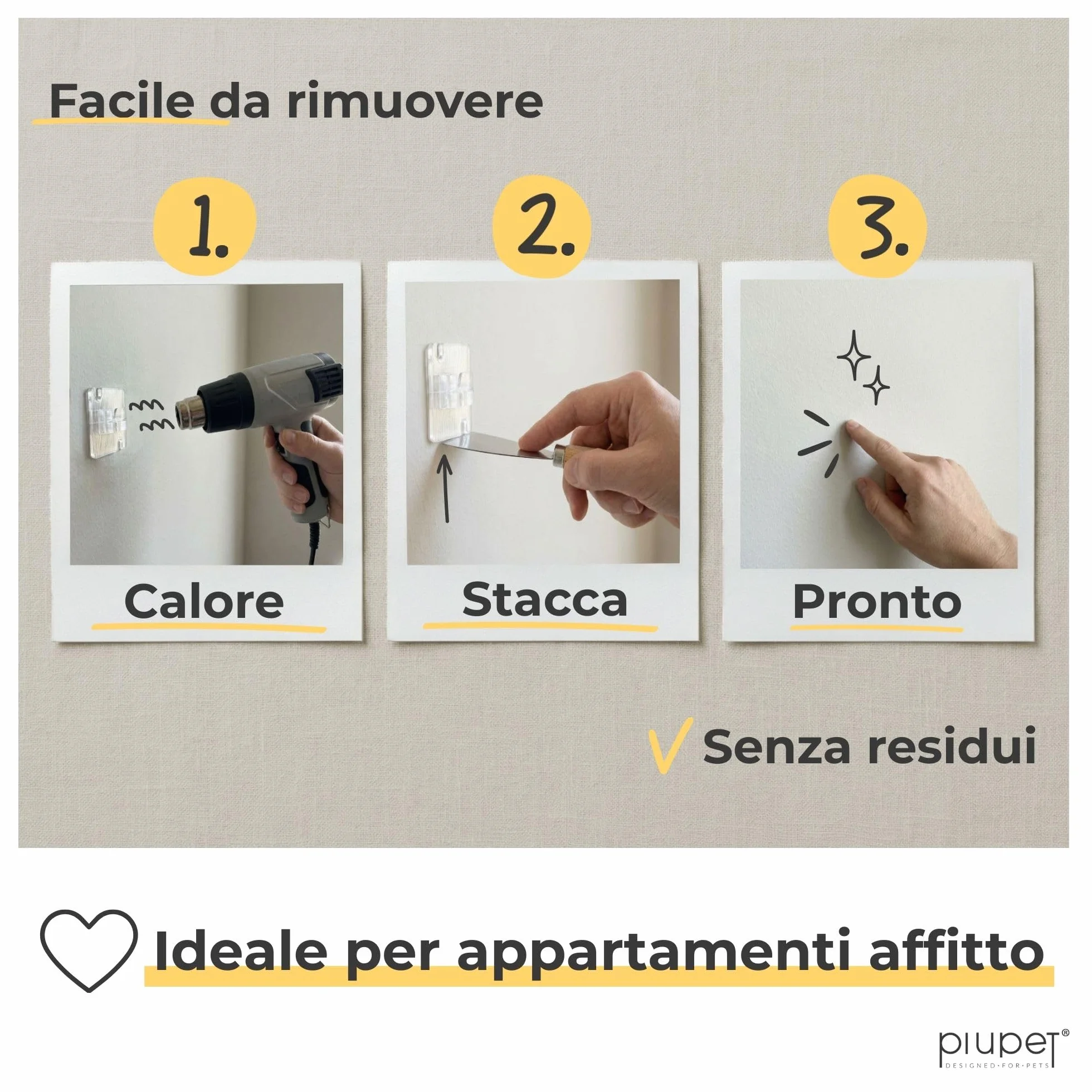 PiuPet® Ganci Adesivi per Rete per Gatti Senza forare | Fissaggio Rete Gatto per Balcone e Finestra | Ganci Trasparenti con Colla Silicone (60 Ganci + 80 ml di Colla)