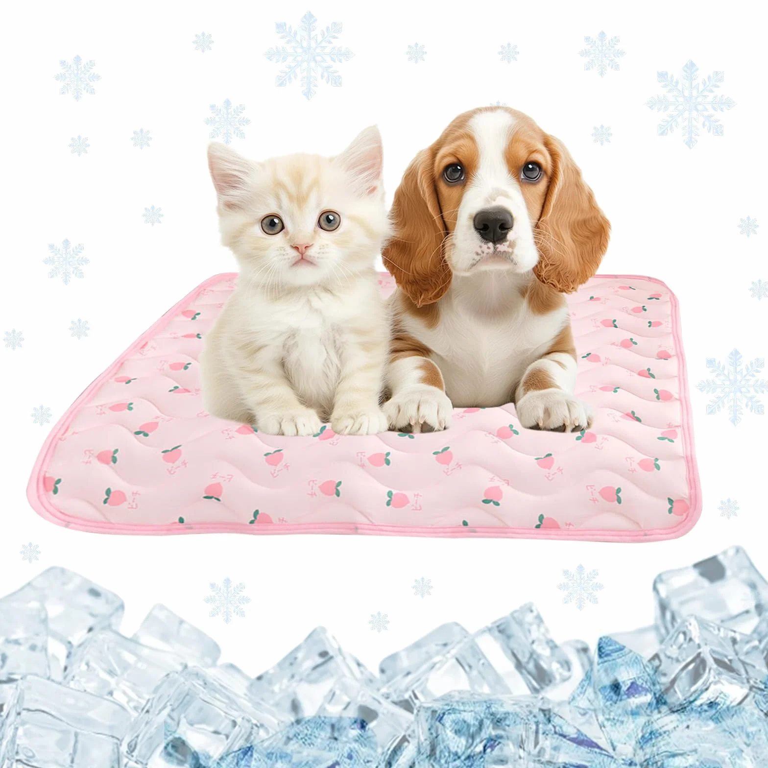 Tappetino Refrigerante per Cani 60x50cm Motivo Ciliegia per Gatti