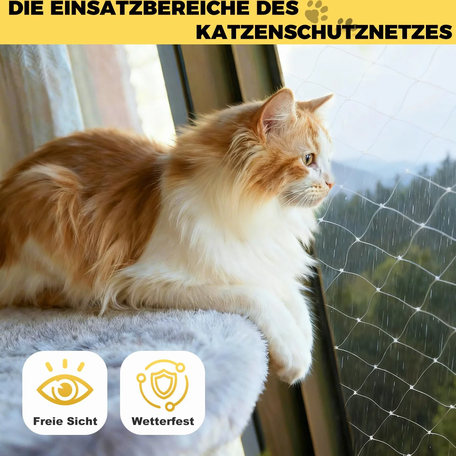 Rete Gatti Trasparente 5x 5m, Rete Anti Uccelli, Rete Anti piccioni, Rete per Gatti, per Tessitura Rete Gatto,Rete per Balcone Esterno,Rete Nylon, Rete da Giardino,Rete Trasparente per balconi