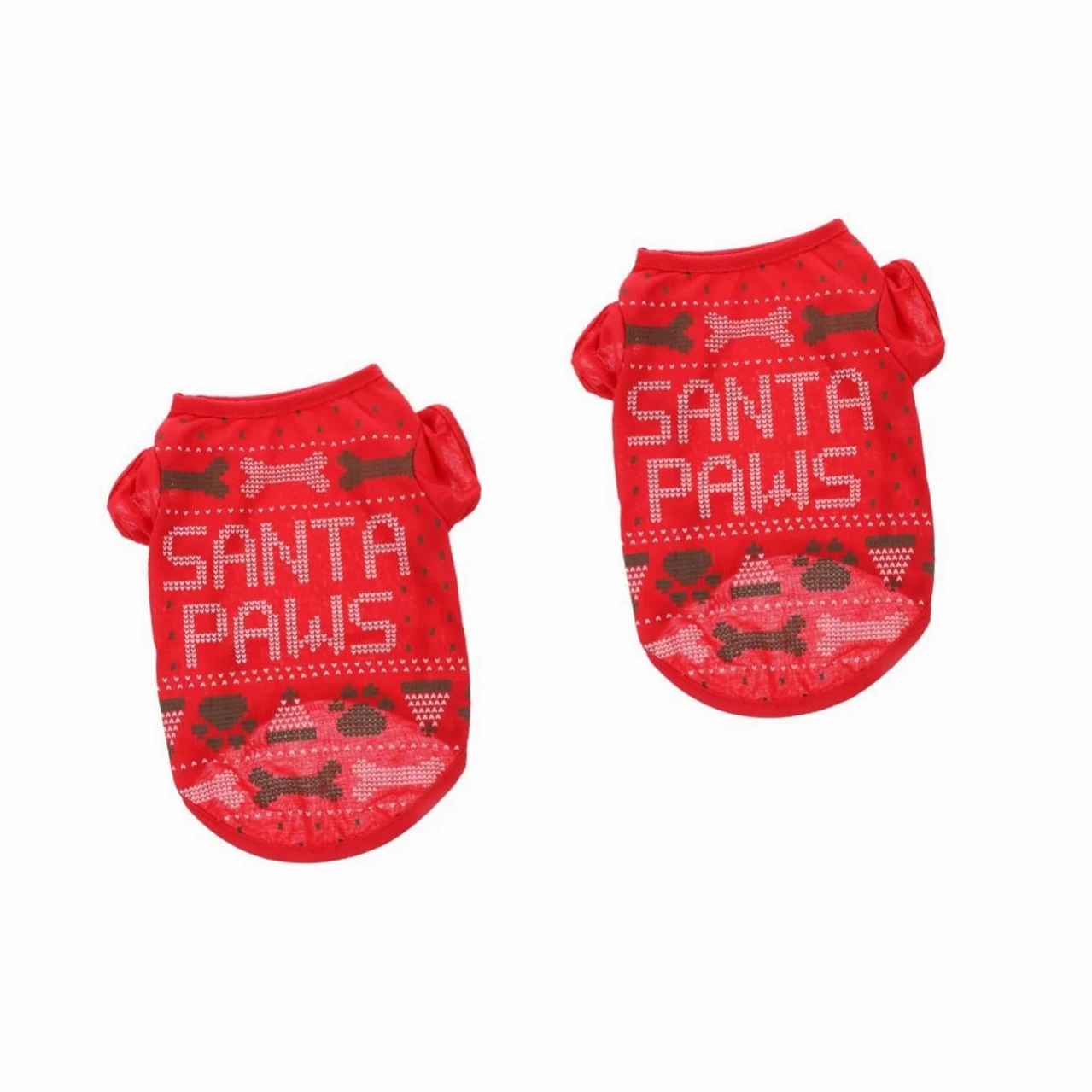 HMJGDHX 2 Pezzi di Vestiti per Cani con Motivo Natalizio T-Shirt per Animali Domestici Adorabile per Occasioni di Festa