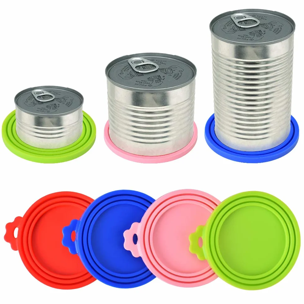 Queta Confezione da 6 coperchi per alimenti per animali. Coperchio in silicone, tappo elastico in scatola per lattine.