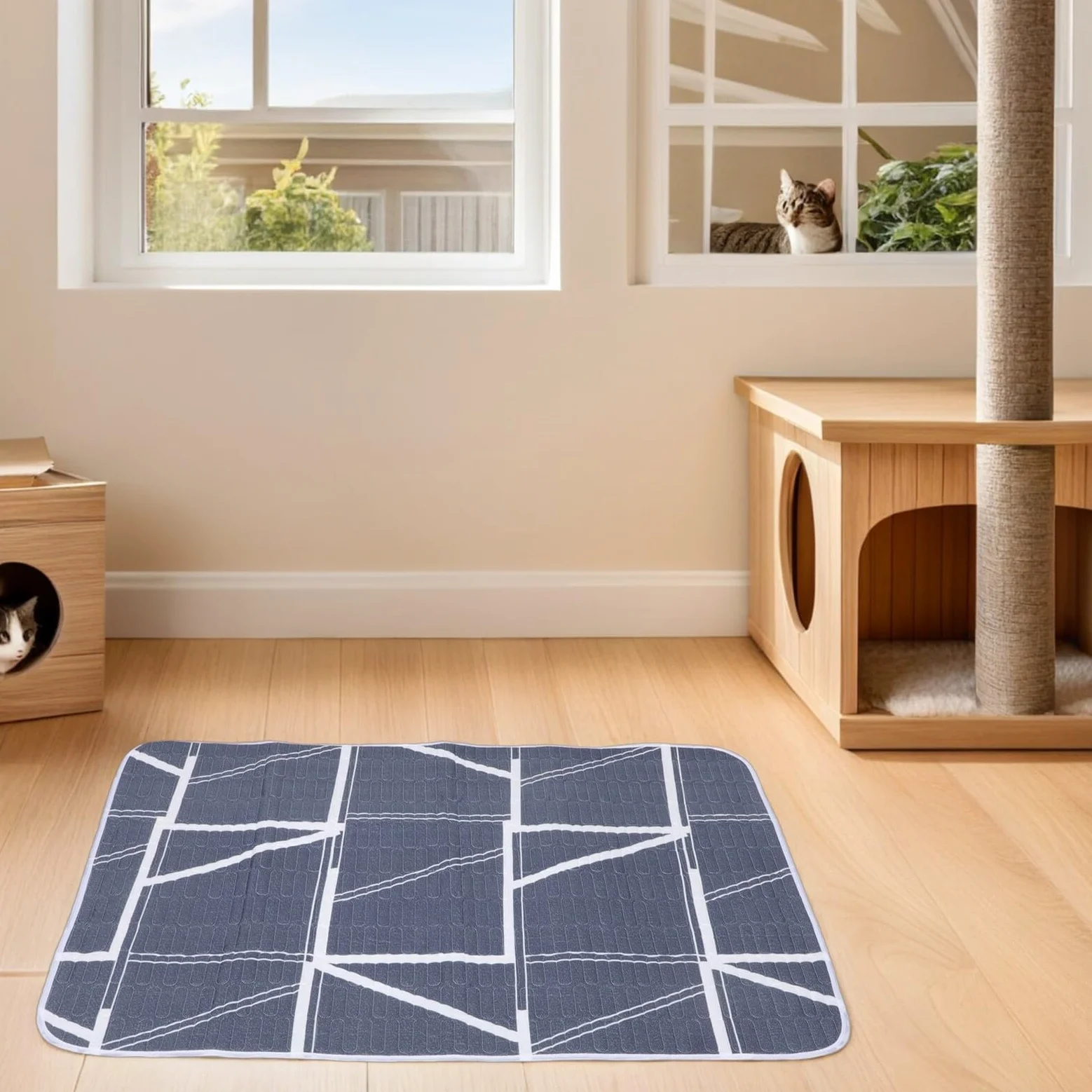 2 Tappetini Lavabili per Animali Domestici 80X120 CM Cuscino Assorbente Traspirante e per Cani e Gatti Tappetini Riutilizzabili per Addestramento e Uso Interno ed Esterno