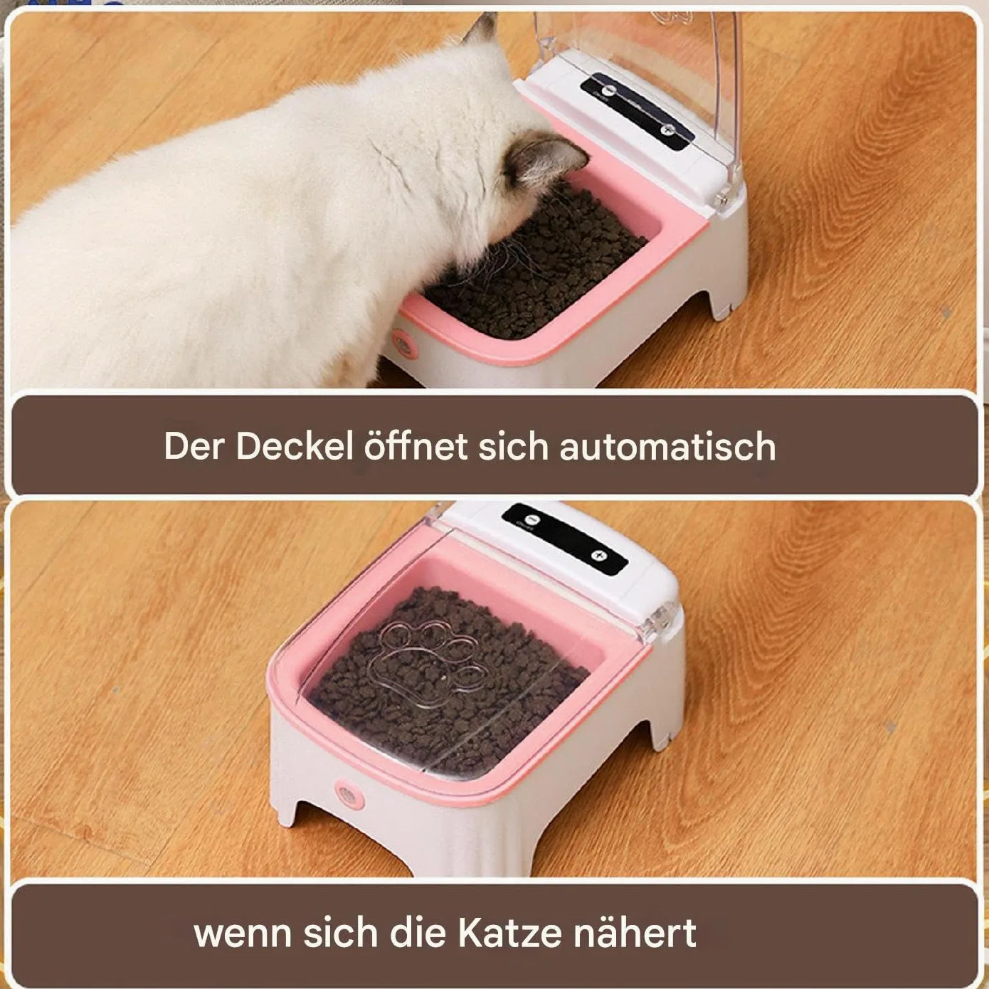 Distributore Automatico Di Cibo Umido Per Gatti Elettrica Cibo Secco | Sensore Adatto a Tutte le Razze, , Cani Piccoli e Cuccioli