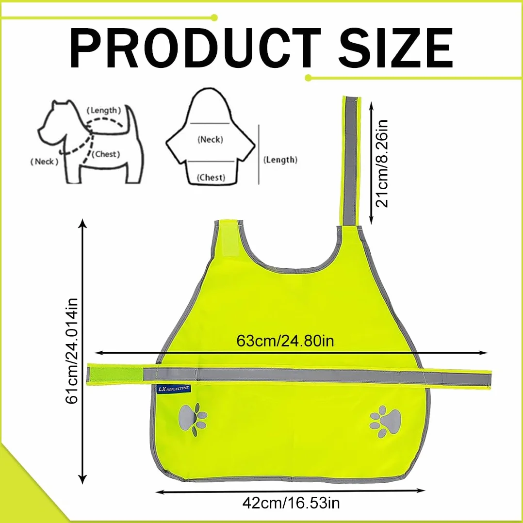 Giubbotti di sicurezza per cani Gilet ad alta visibilità per cani, gilet di sicurezza riflettente per cani, alta visibilità notturna, impermeabile, leggero, comodo (taglia M)
