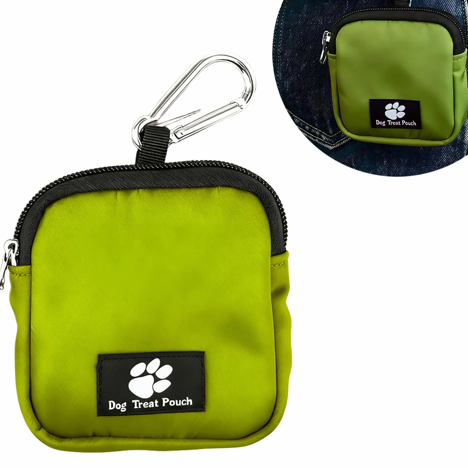 Borsa Leggera e Multifunzionale per Addestramento Cani - Borsa Porta Cane Compatta, Colore Verde, Ideale per Portare Premietti e Crocchette, 30g, Pratica per Allenamento e Viaggi