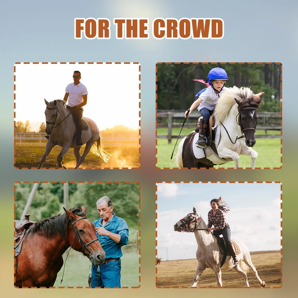 MiOYOOW 2 cinghie per spore in pelle, stivali regolabili con 6 fori per uomini e donne cavaliere cowboy cowgirl