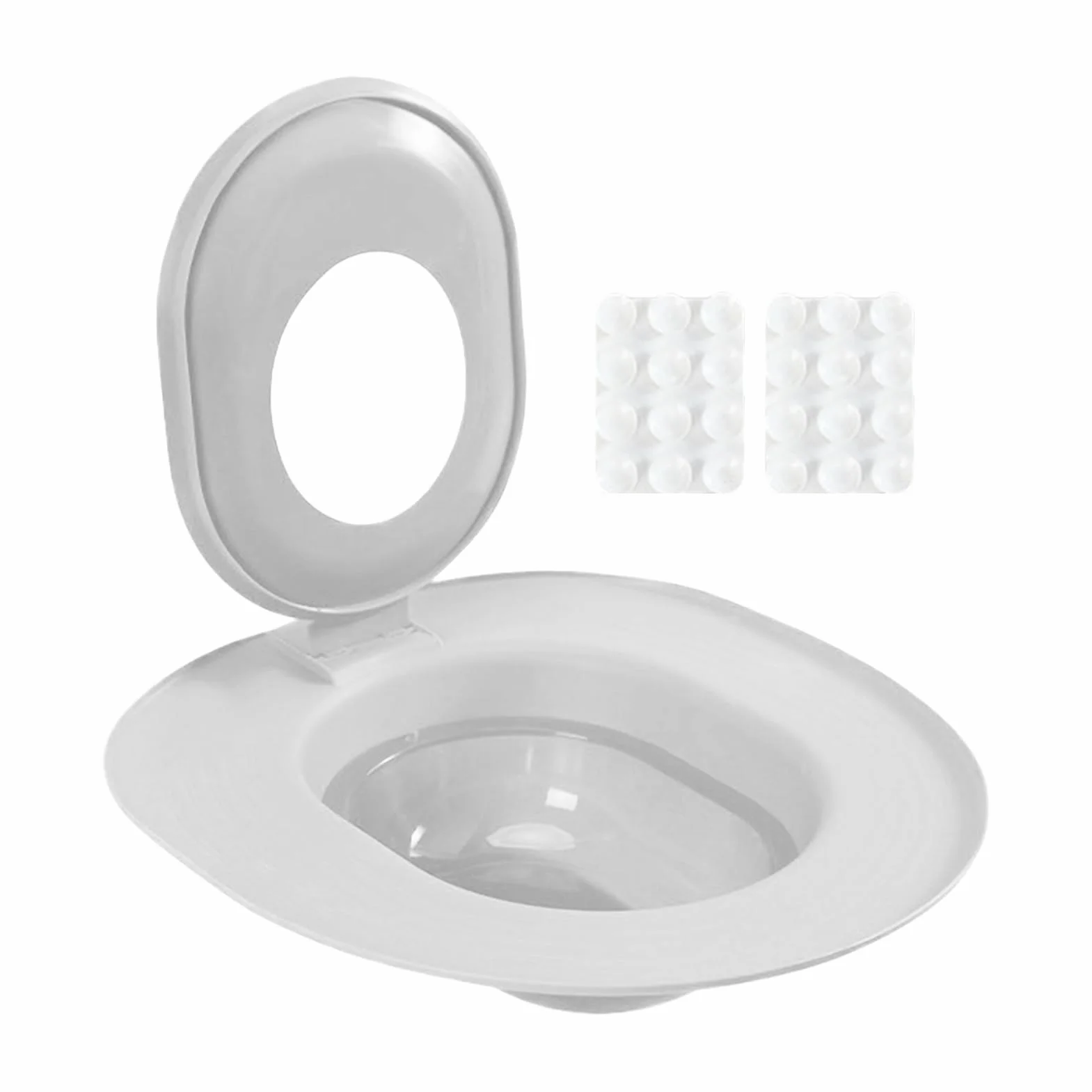 Kit di addestramento per il bagno dei gatti - Kit di addestramento per il sedile del WC dei gatti - Strumento sanitario con base non forata per gattino animale domestico