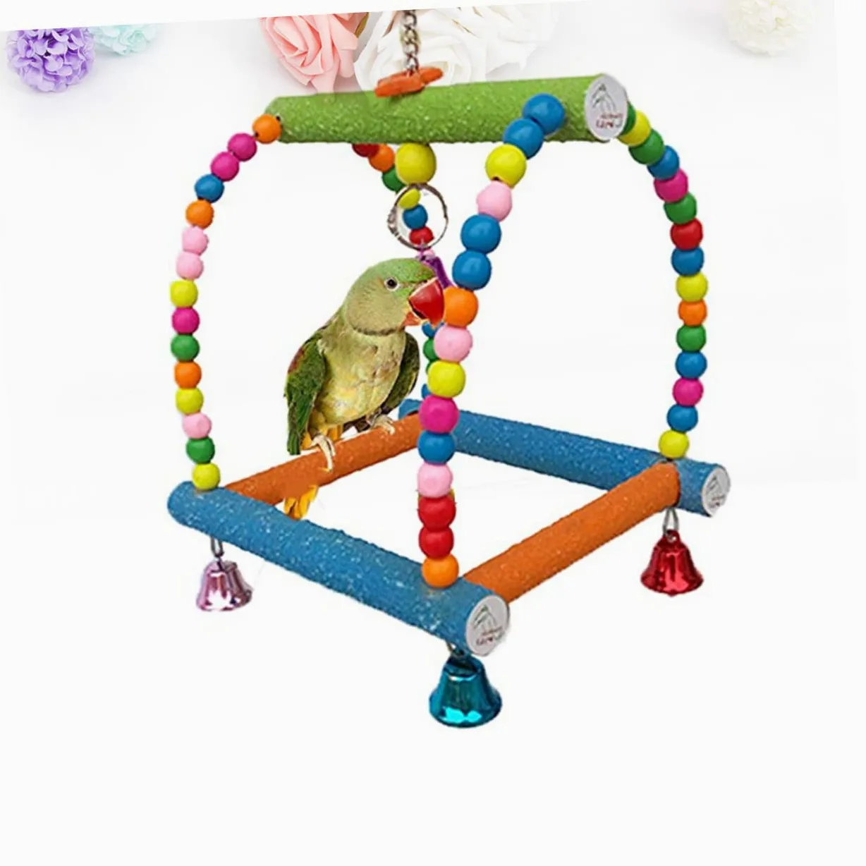 BESPORTBLE Giocattolo per Pappagallo con Altalena Scala Giocattolo per Pappagallo Realizzato in Materiale Sicuro per Il Gioco dei Pappagalli da Masticare