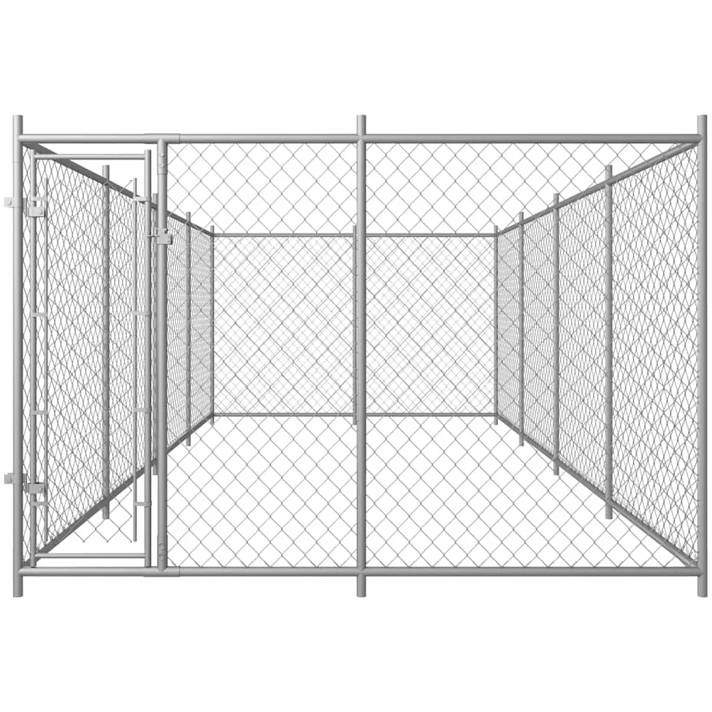 Gabbia Cani 7,6x3,8x1,9m, Box per Cani da Esterno, Gabbia per Cani, Box per Cani, Recinto per Cani