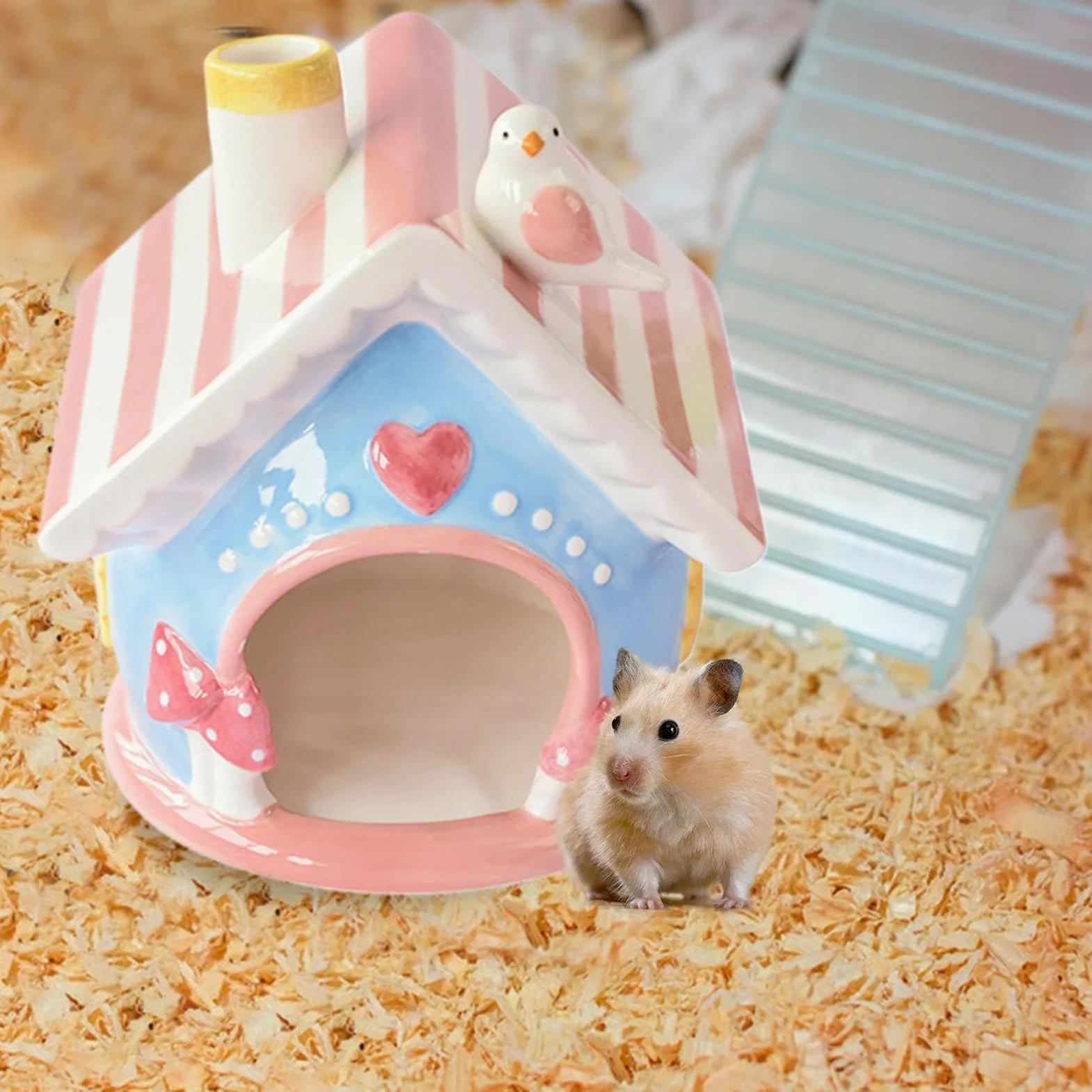 Rifugi Per Criceti Nascondigli Per Animali,Capanna Cincillà E Casa Gerbillo | Ceramica Casette E Gabbia Per Criceti Gerbilli Topi Furetti Cincillà Conigli Per Interno